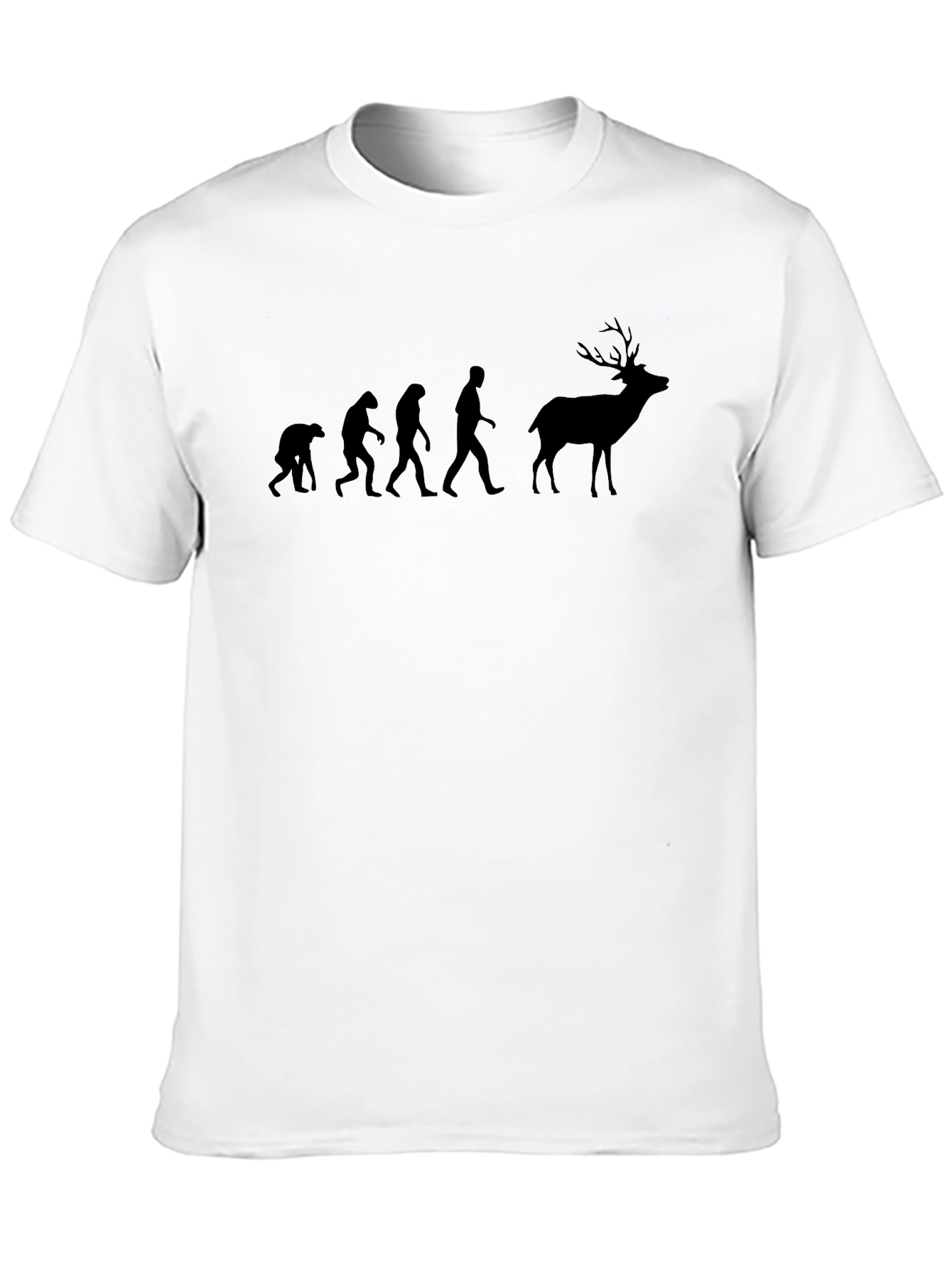 Black Evolution to Deer Black T-Shirt view 10