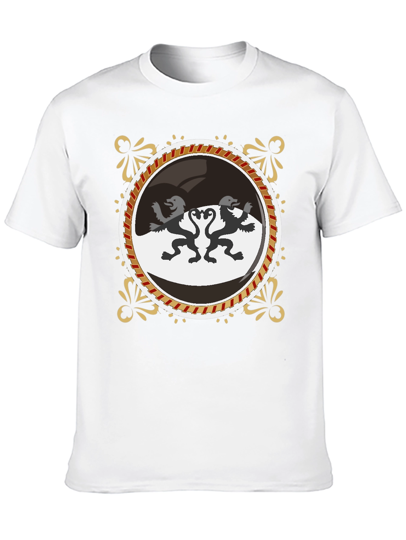 Black Lion Crest Graphic Black Tee view 10