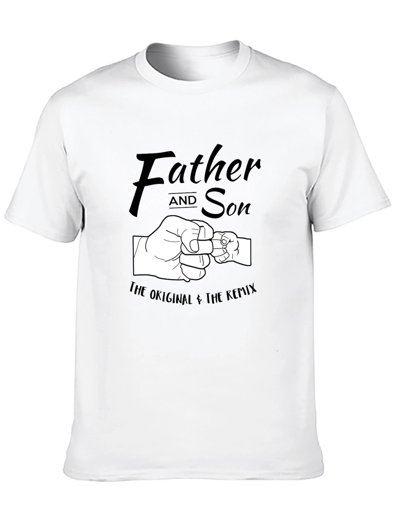 Black Father and Son Matching Fist Bump T-Shirt view 10