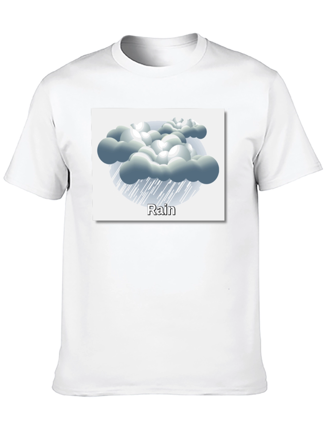 Black Rain Cloud Graphic Tee - Weather Theme Shirt view 10