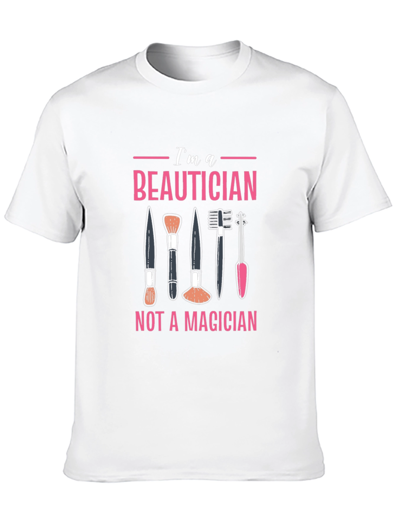 Black Beautician T-Shirt - "Not a Magician" Funny Graphic Tee view 10