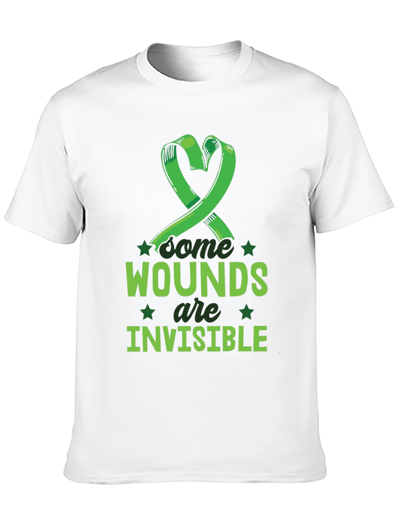 Black Invisible Wounds Awareness Tee view 10