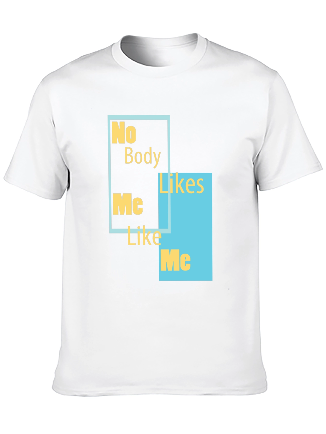 Black No Body Likes Me Funny Graphic Tee view 10