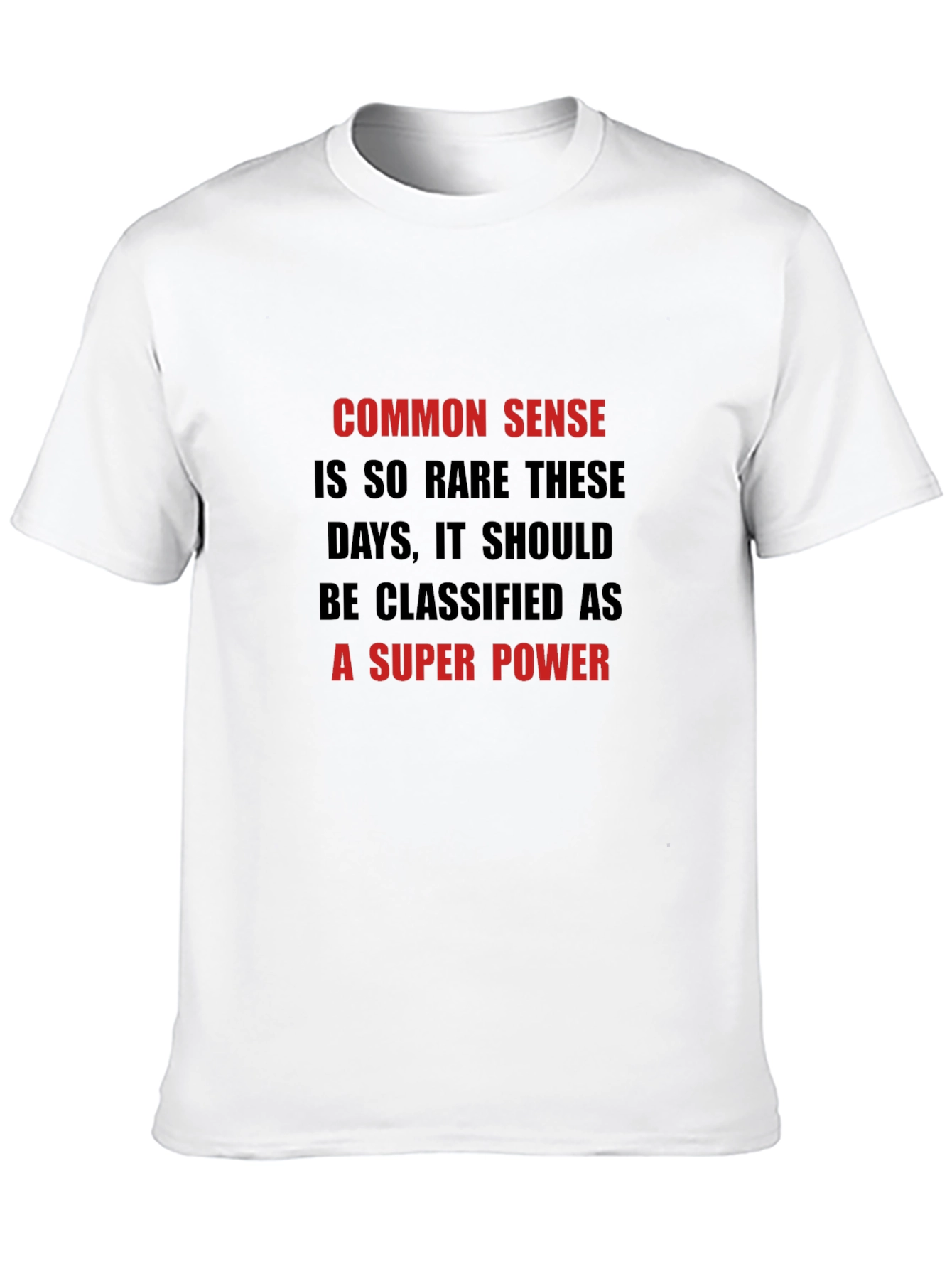 Black Common Sense Super Power Graphic T-Shirt view 10