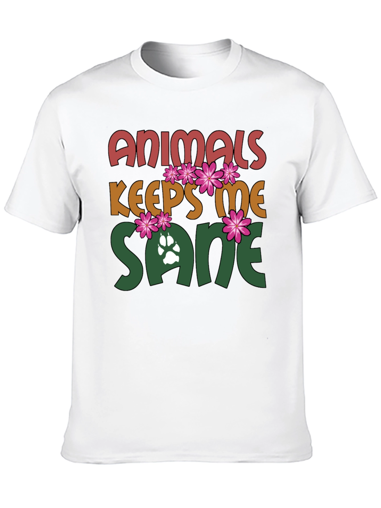 Black Animals Keep Me Sane Graphic Tee view 10