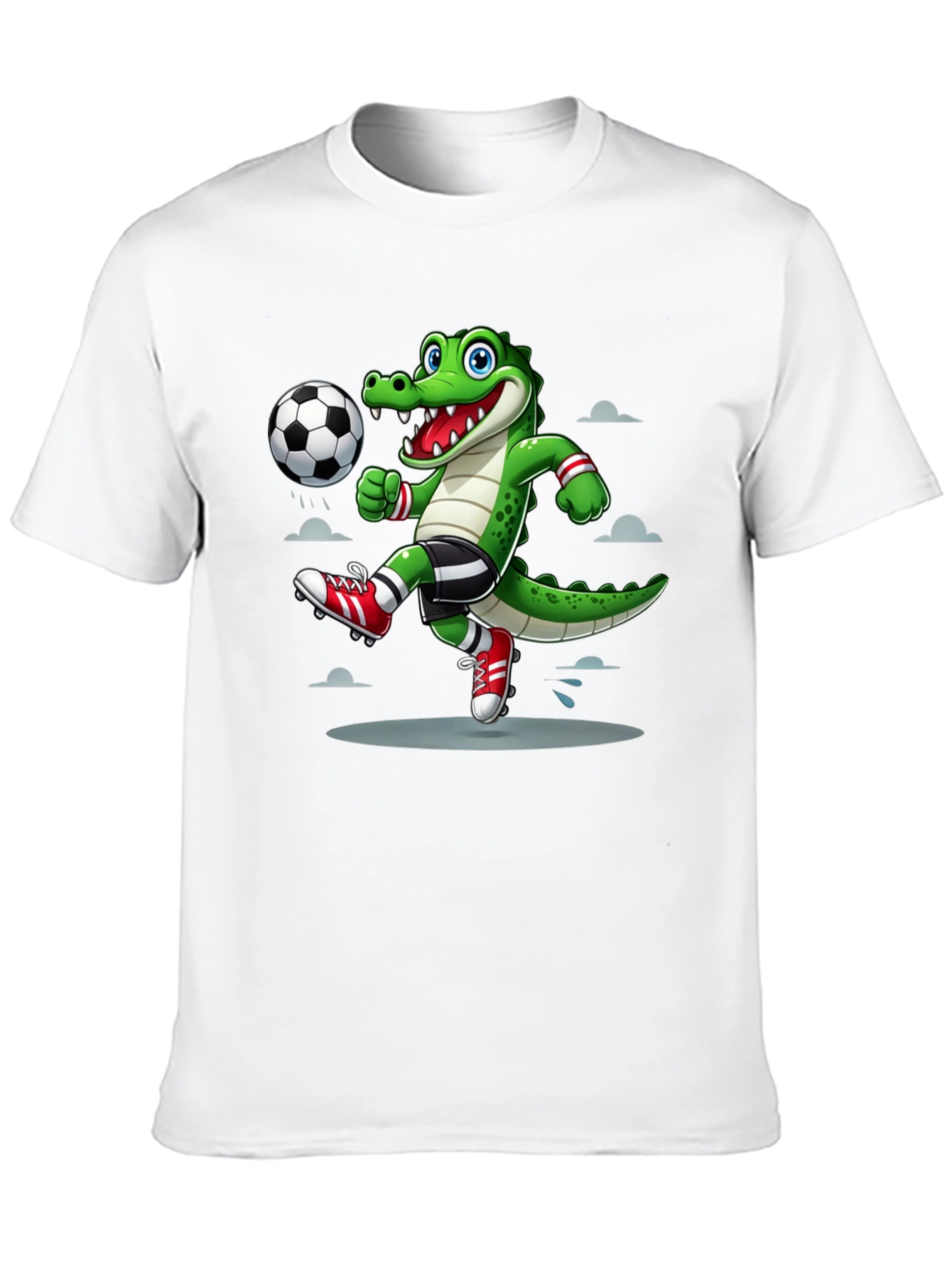 Black Alligator Soccer T-Shirt - Cool Sports Graphic Tee view 10