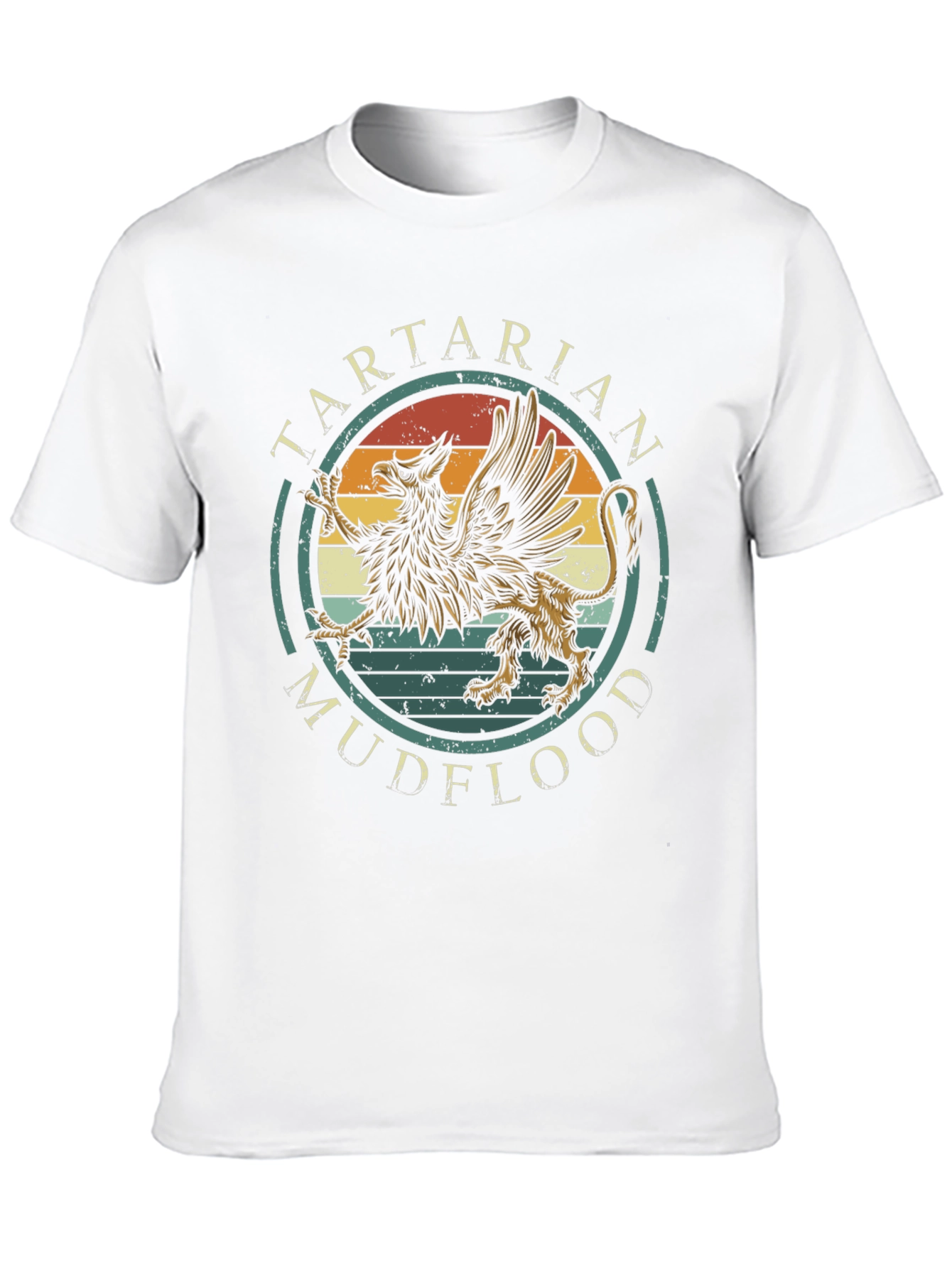 Black Tartarian Mudflood Griffin Graphic Tee - Vintage Style view 10