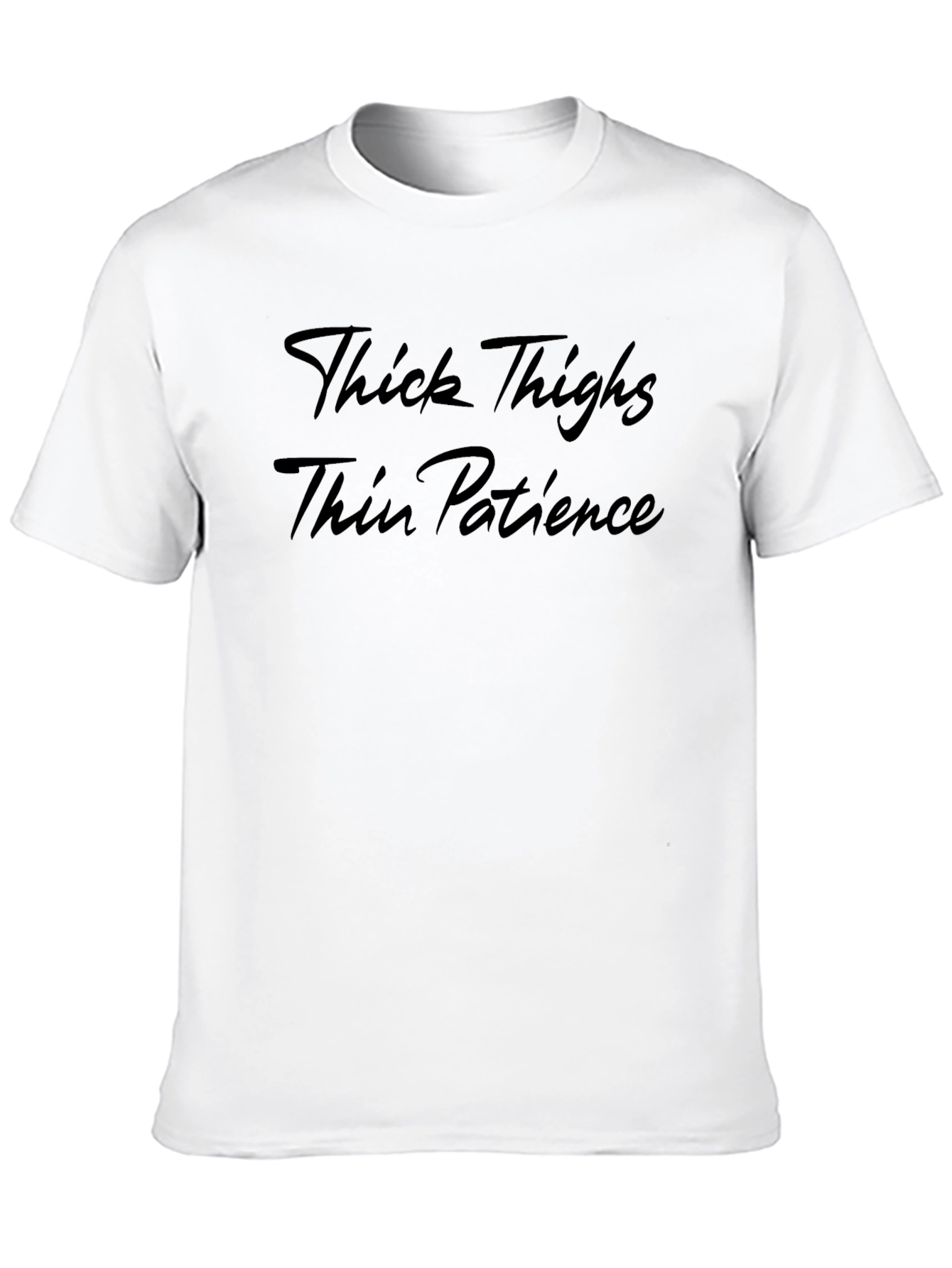 Black Thick Thighs Thin Patience Graphic T-Shirt view 10