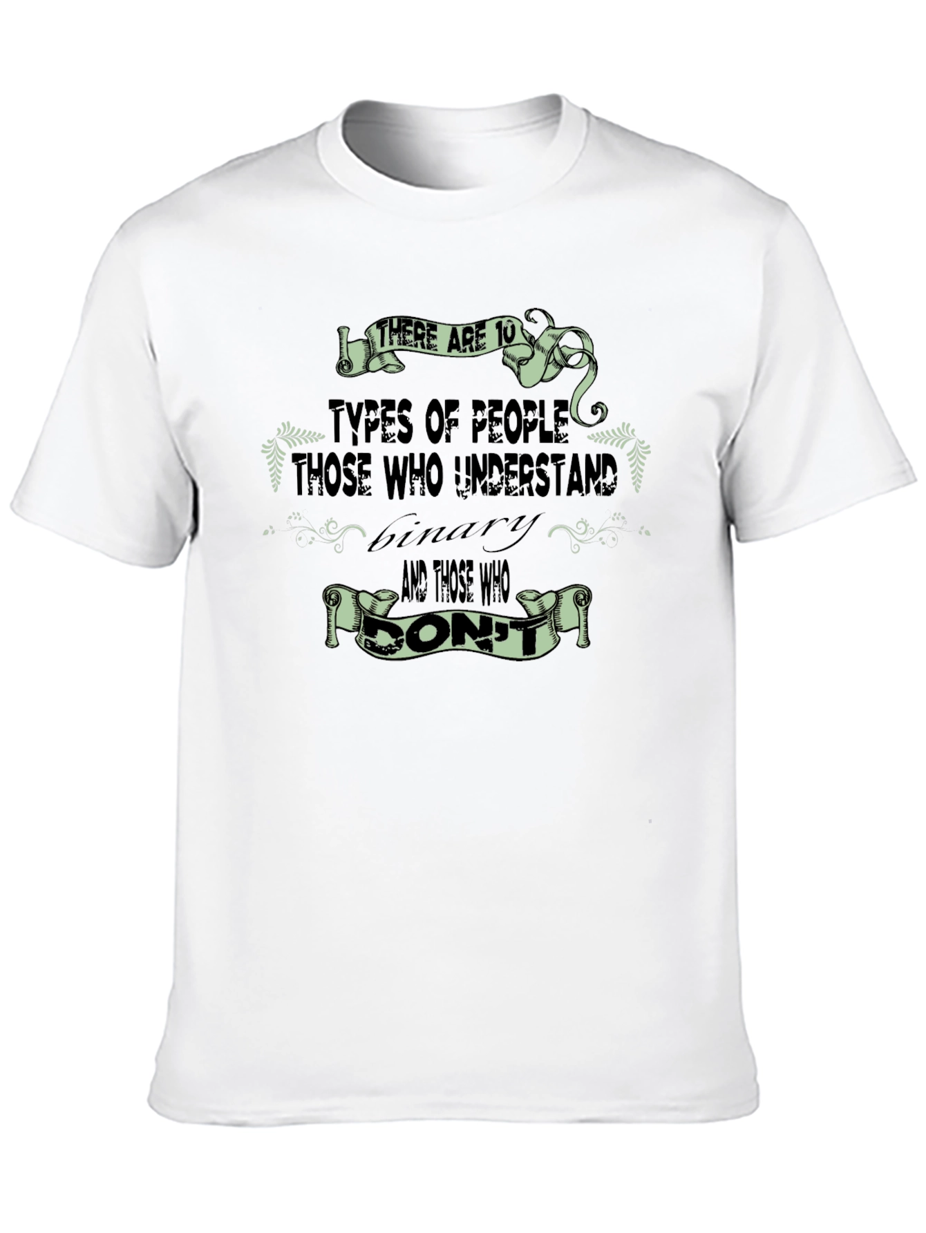 Black Funny Binary Types of People T-Shirt view 10
