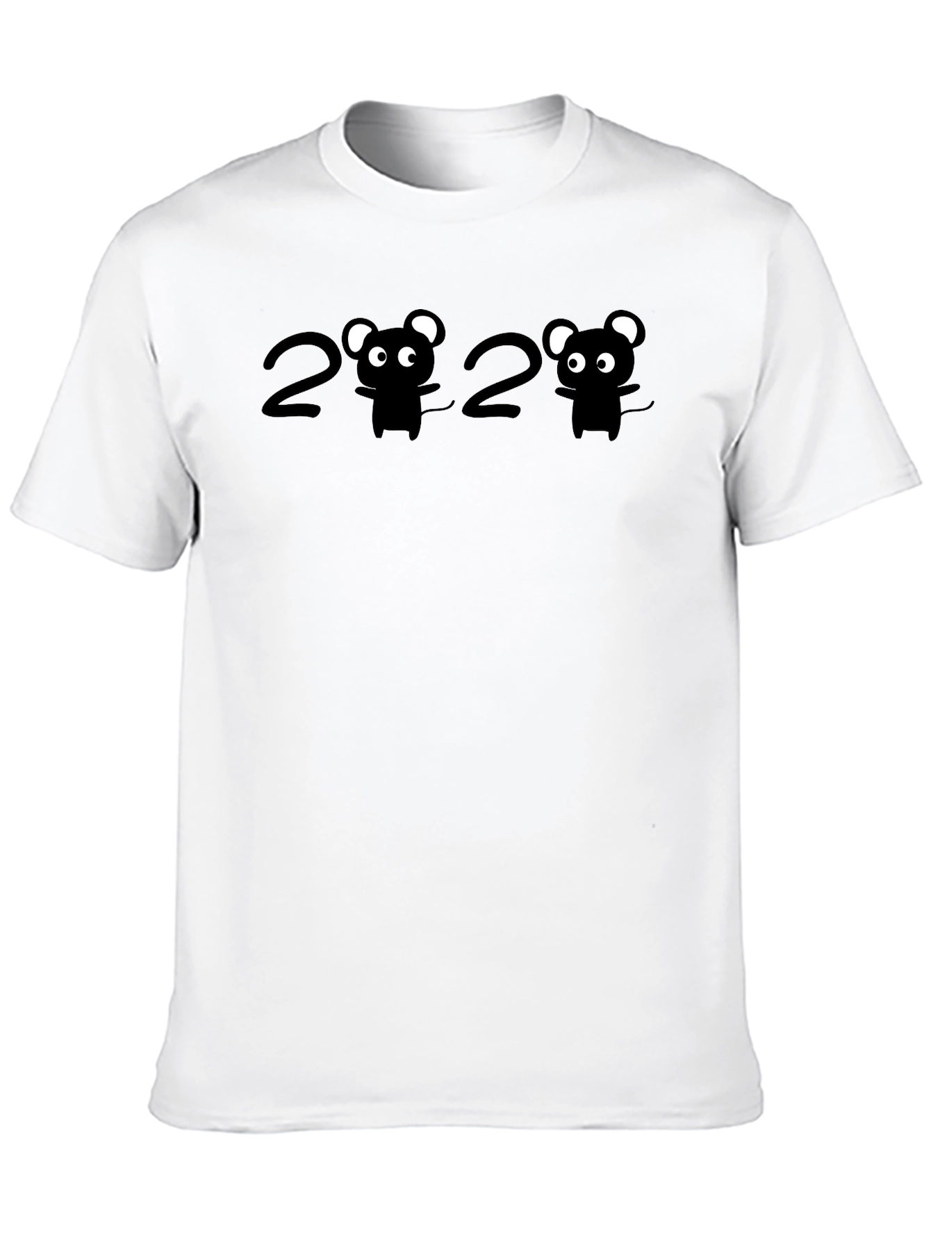Black Cute Mouse 2020 Graphic Black T-Shirt view 10