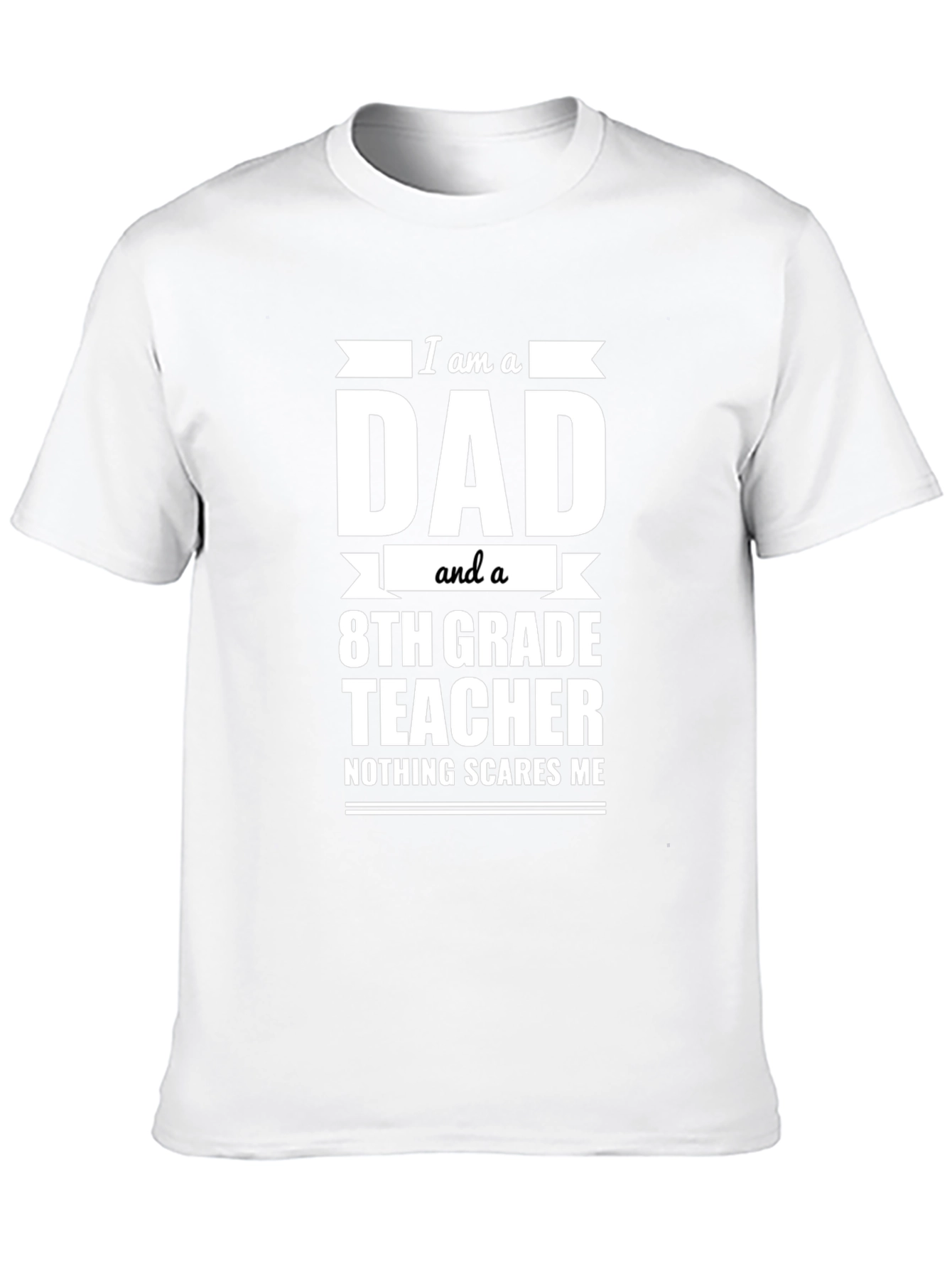 Black Dad 8th Grade Teacher T-Shirt - Funny Novelty Tee view 10