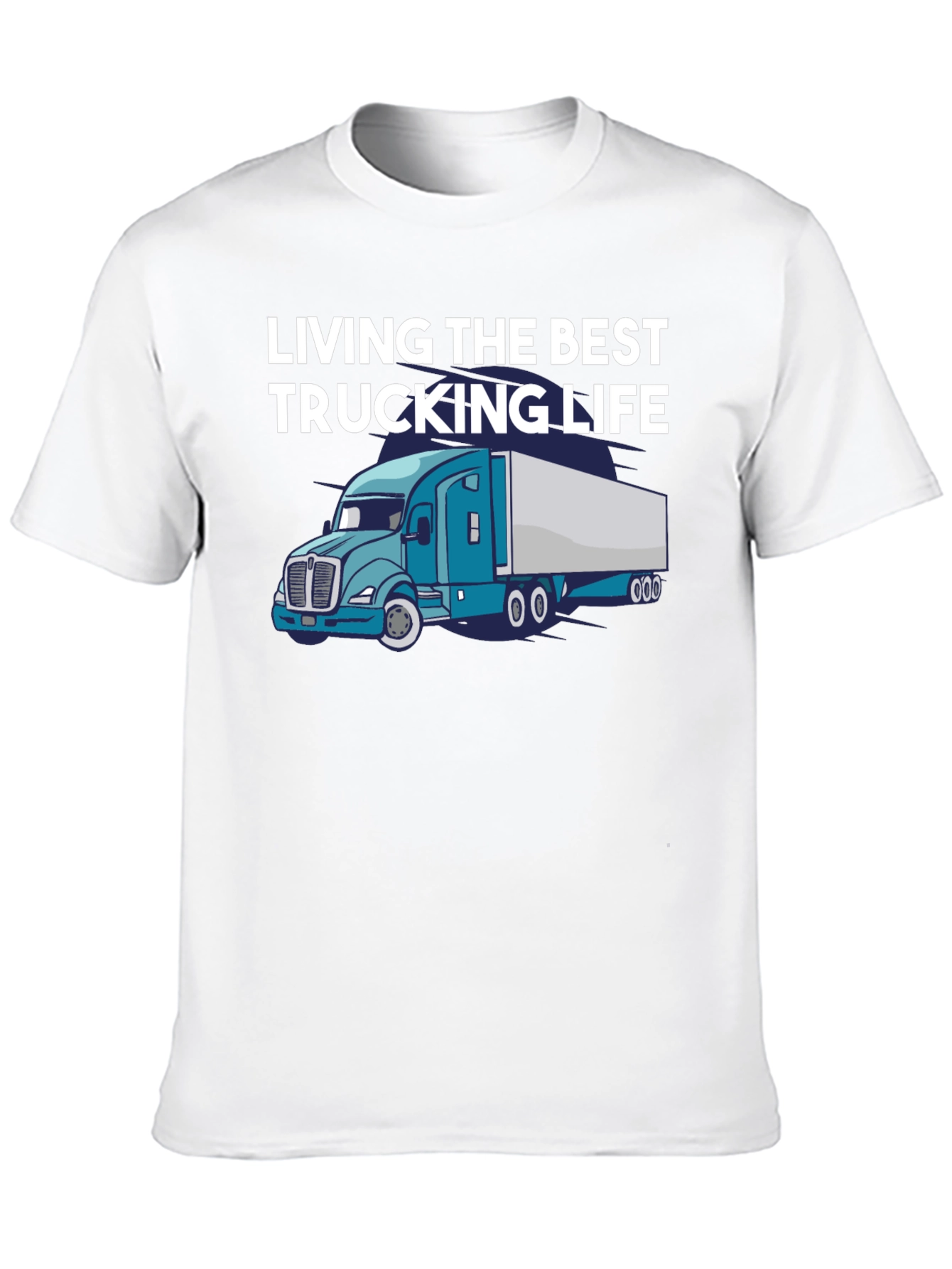 Black Living the Best Trucking Life Tee view 10