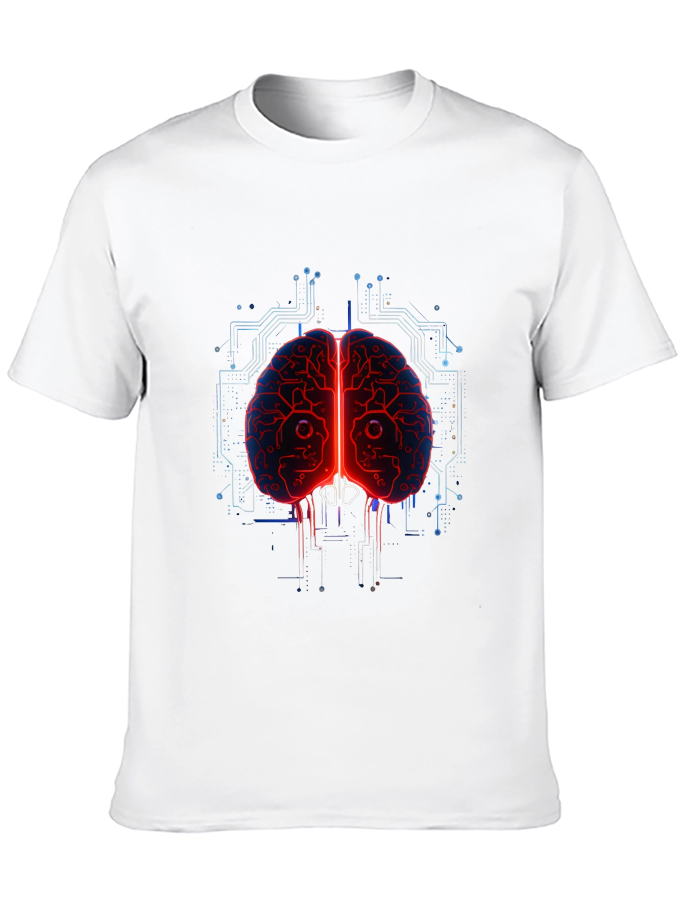 Black Tech Brain Graphic Tee - Black Cotton Blend view 10