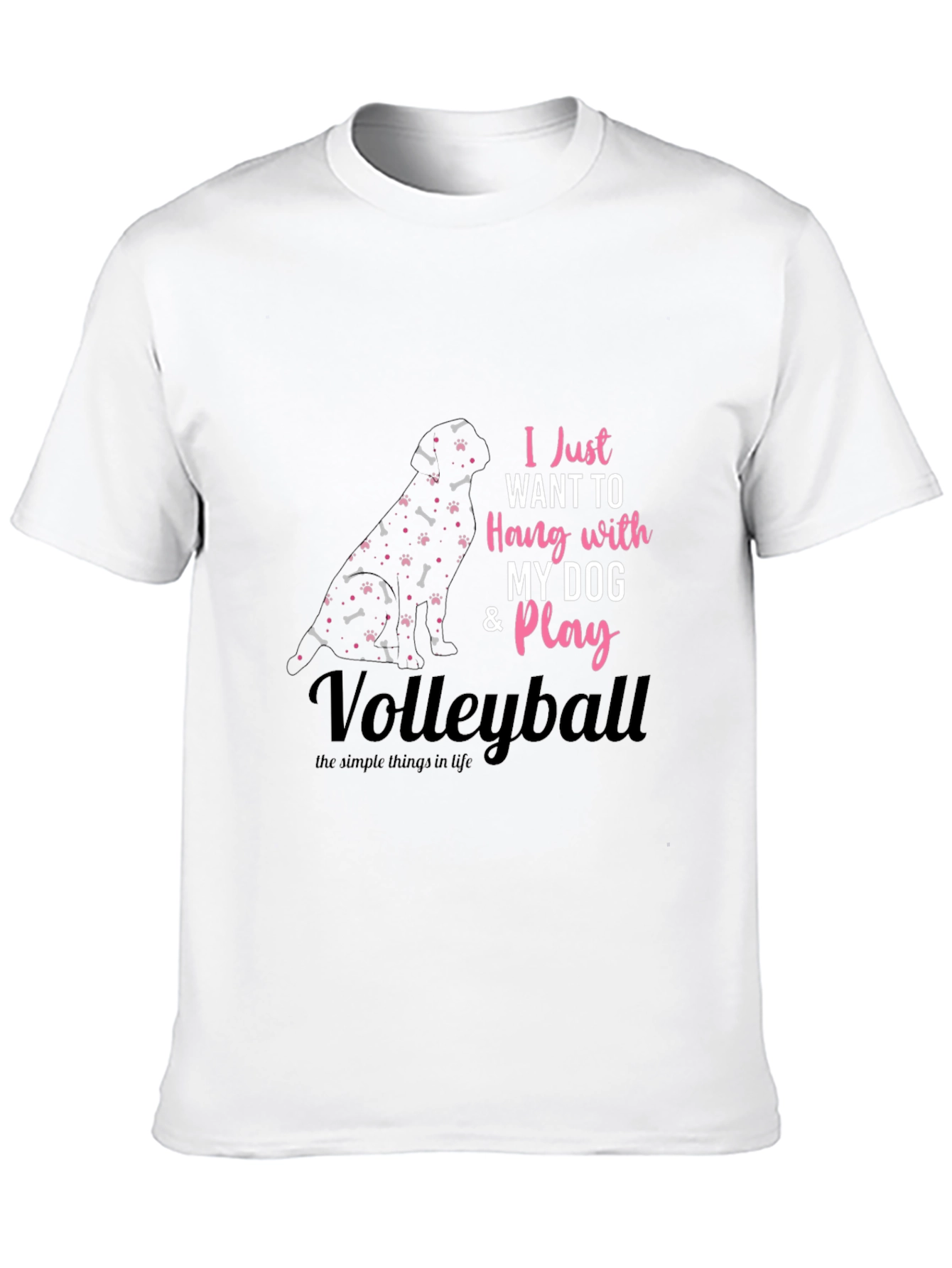 Black Dog Lover Volleyball T-Shirt - Black view 10