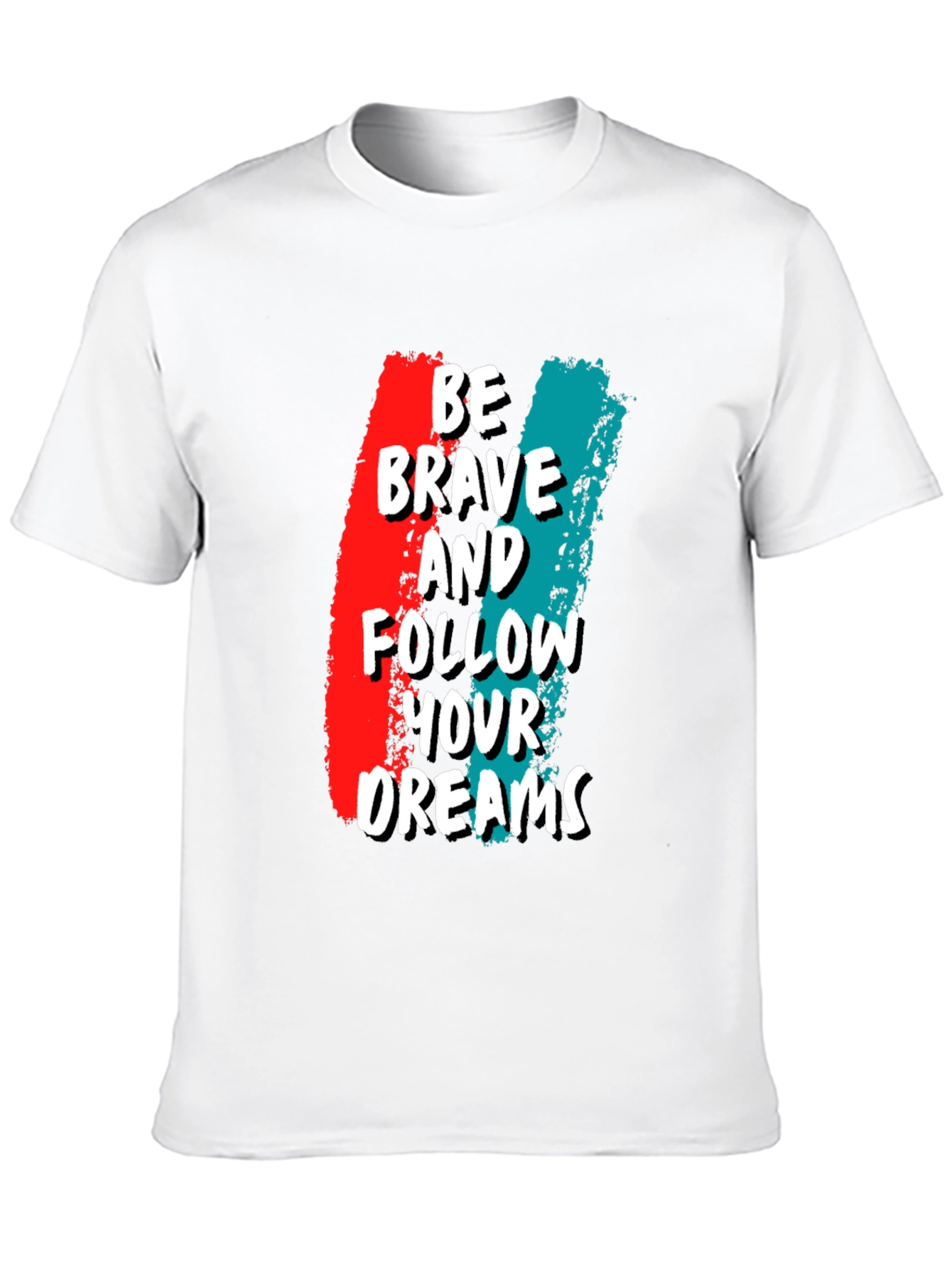 Black Be Brave Graphic Tee - Motivational T-Shirt view 10