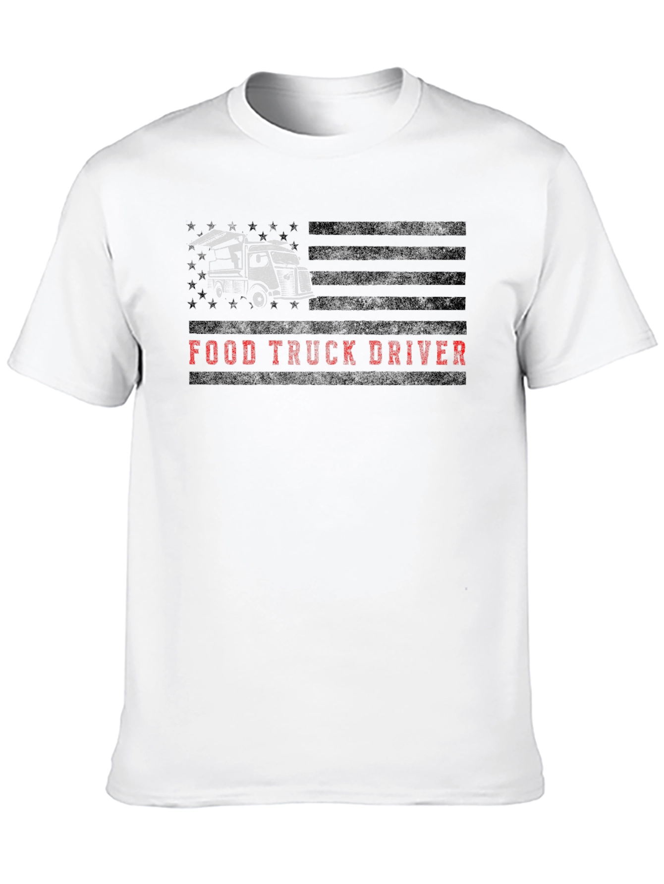 Black Food Truck Driver T-Shirt - Black view 10