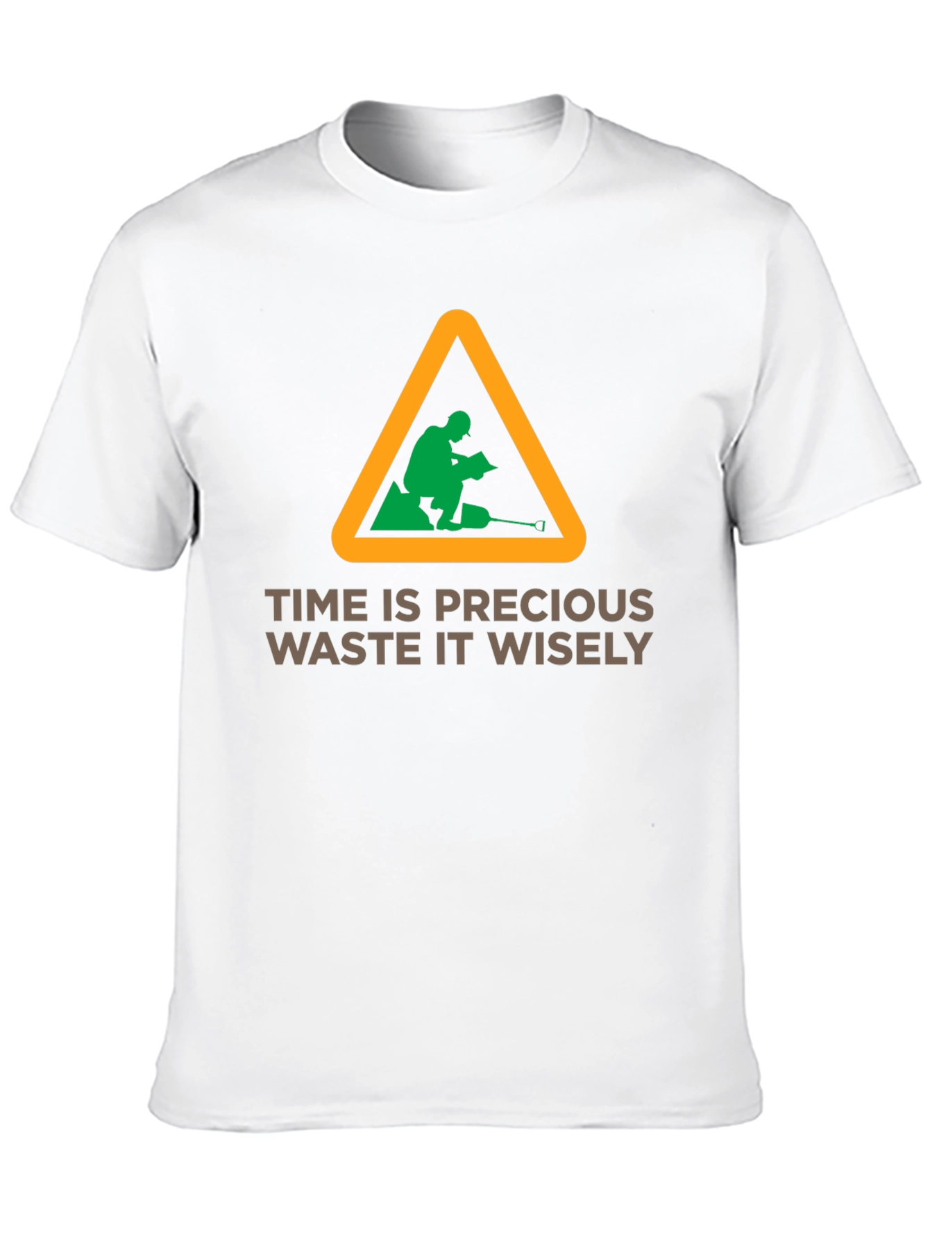 Black Time Is Precious Graphic Tee - Waste It Wisely T-Shirt view 10