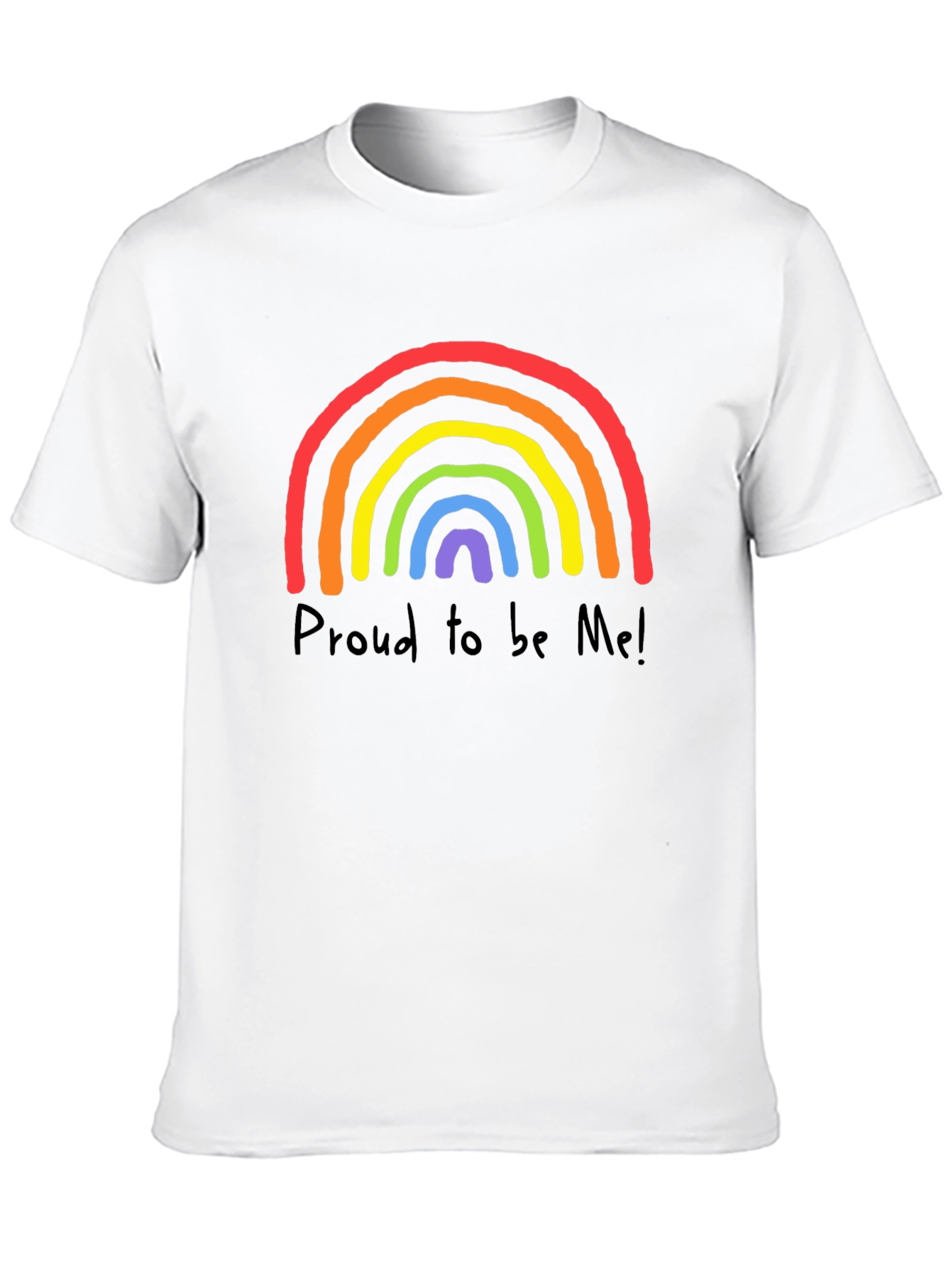 Pride Rainbow T-Shirt - Proud to be Me Graphic Tee - 10