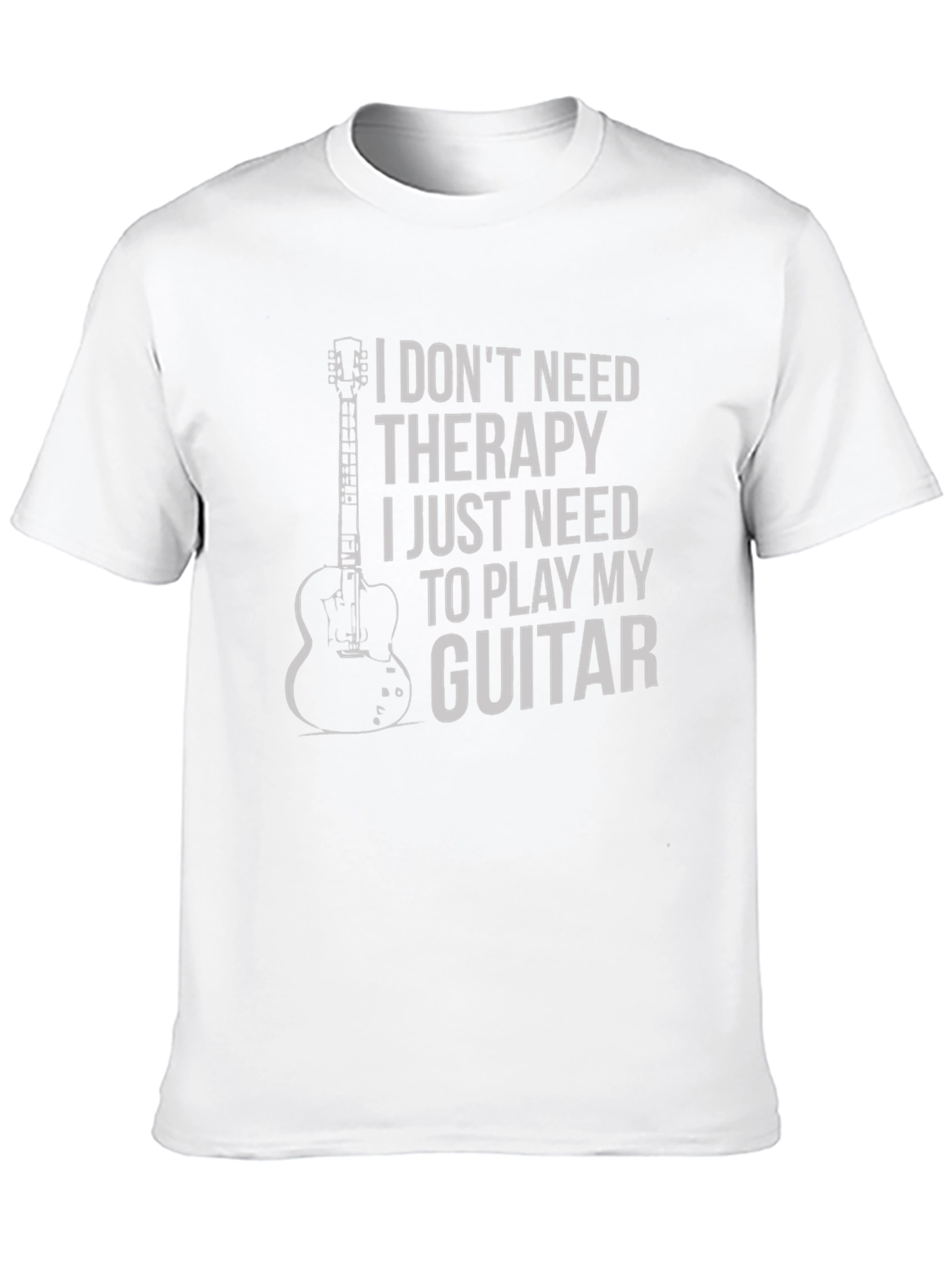 Black Guitar Therapy Graphic Tee - Musician's Essential view 10