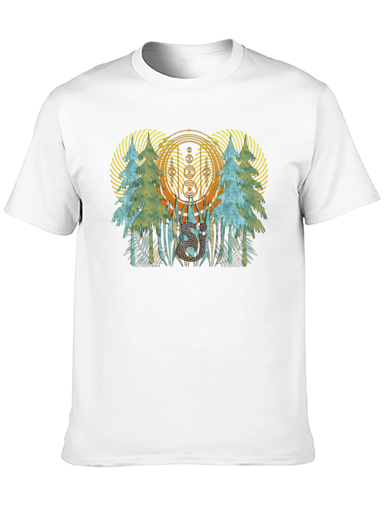 Black Nature Inspired Graphic Tee view 10