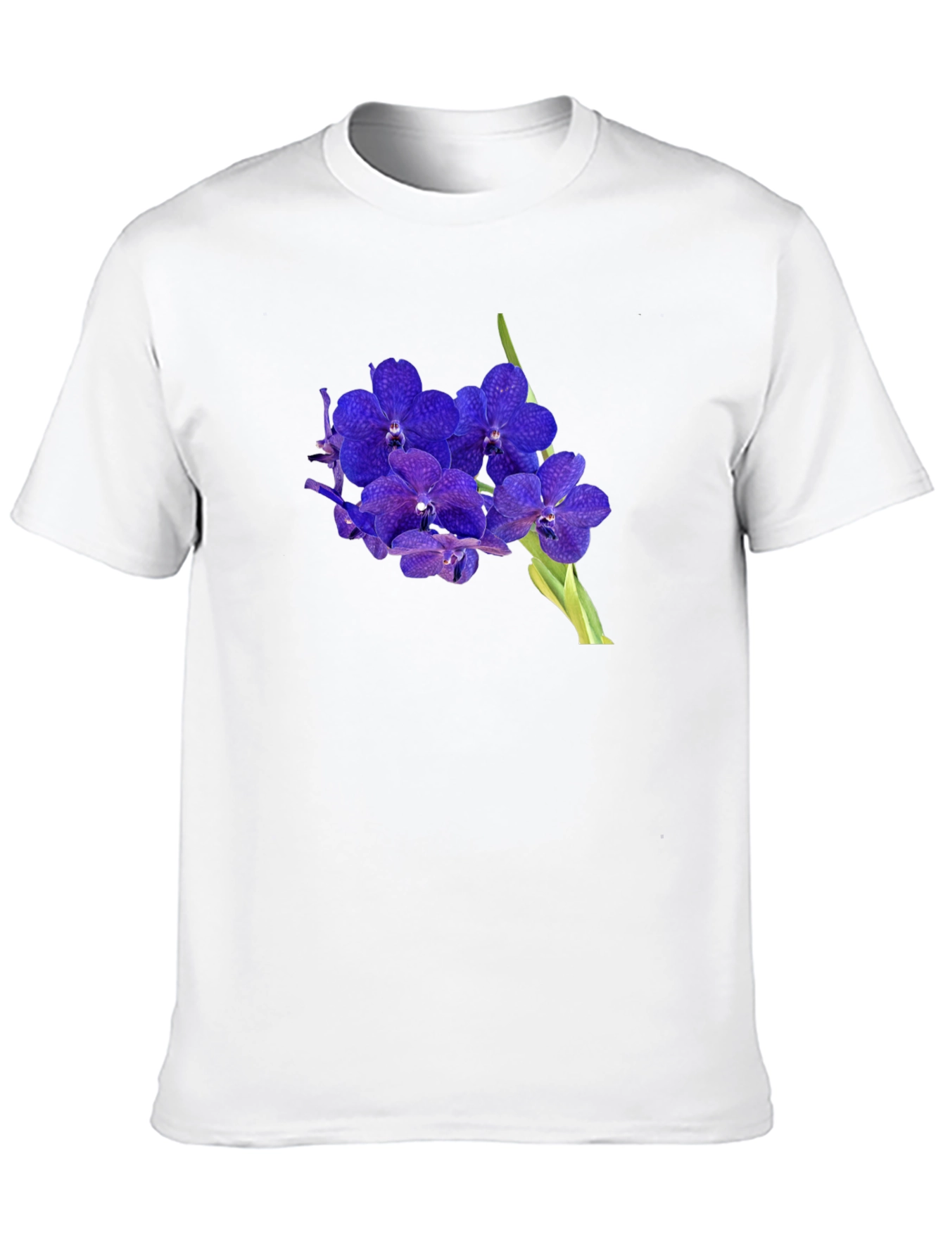 Black Floral Graphic Tee - Stylish Orchid Design view 10