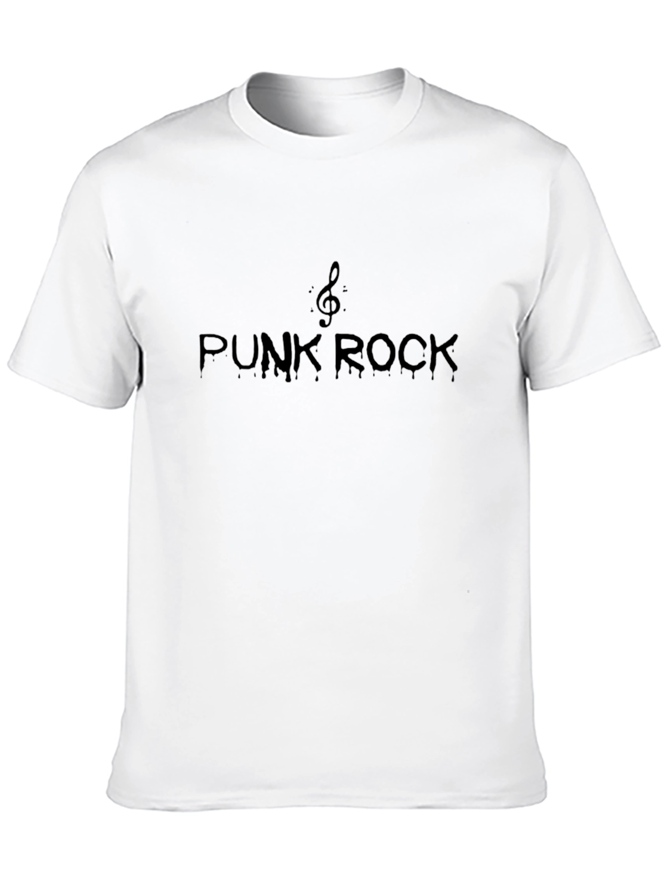 Black Punk Rock Treble Clef Graphic Tee - Black view 10