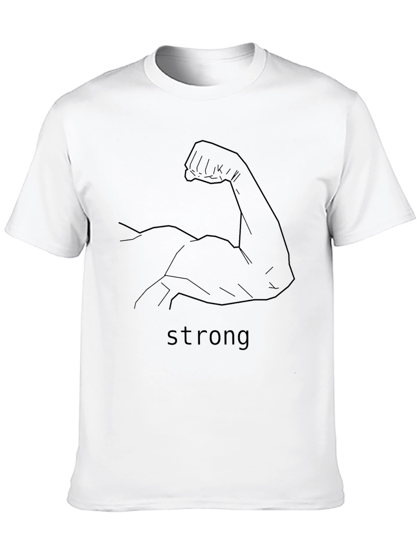 Black Strong Arm Graphic Tee - Black Cotton T-Shirt view 10
