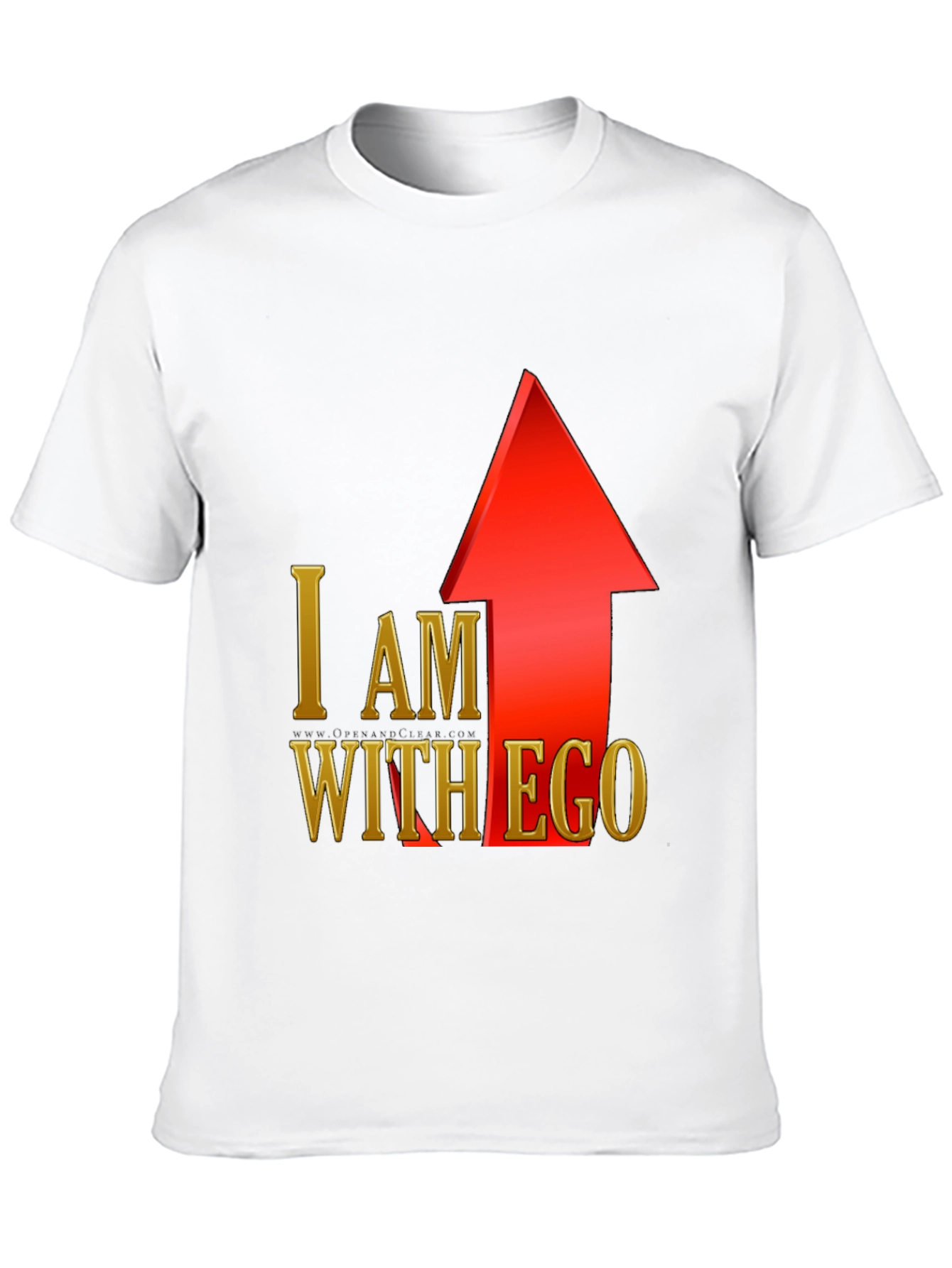 Black I Am With Ego Graphic T-Shirt - Black view 10