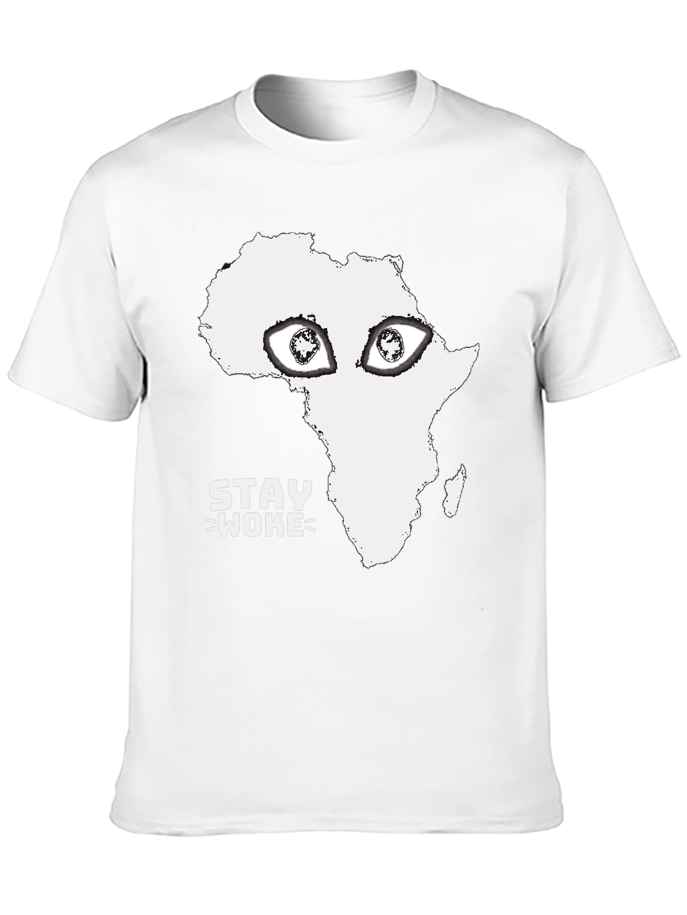 Black Stay Woke Africa Graphic Tee view 10
