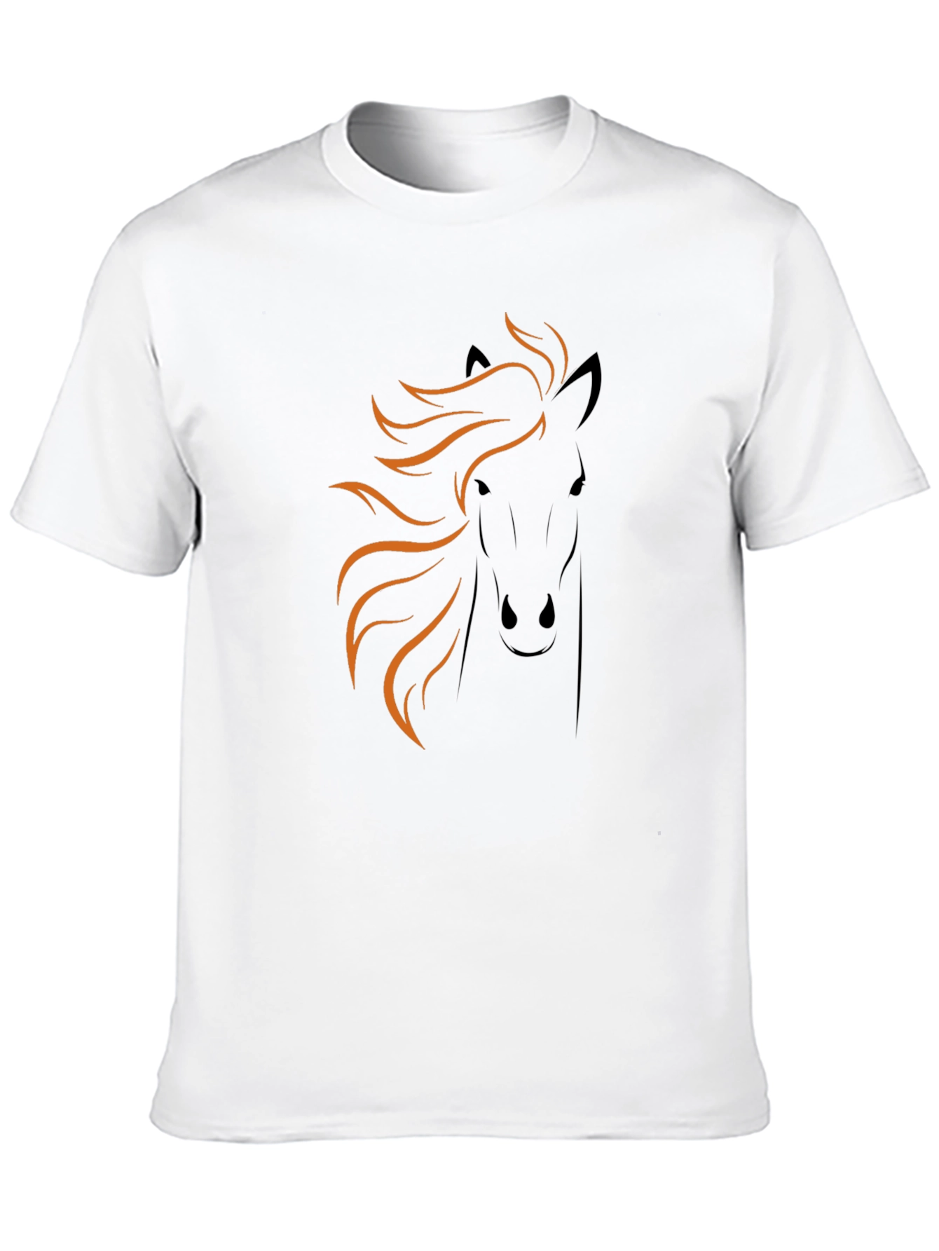 Black Horse Graphic Tee - Black Cotton Blend view 10