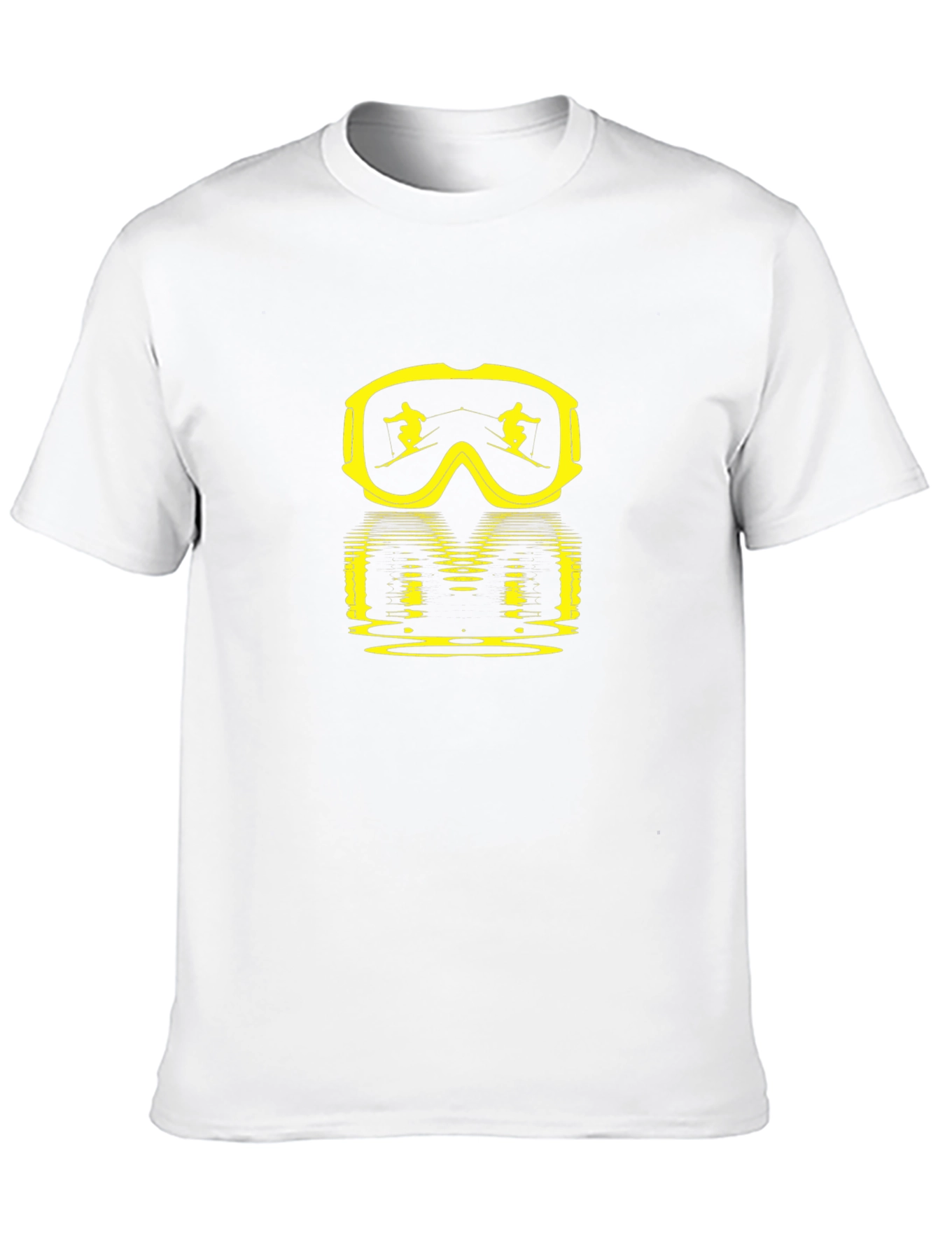 Black Ski Goggles Graphic Tee - Black Cotton Comfort view 10