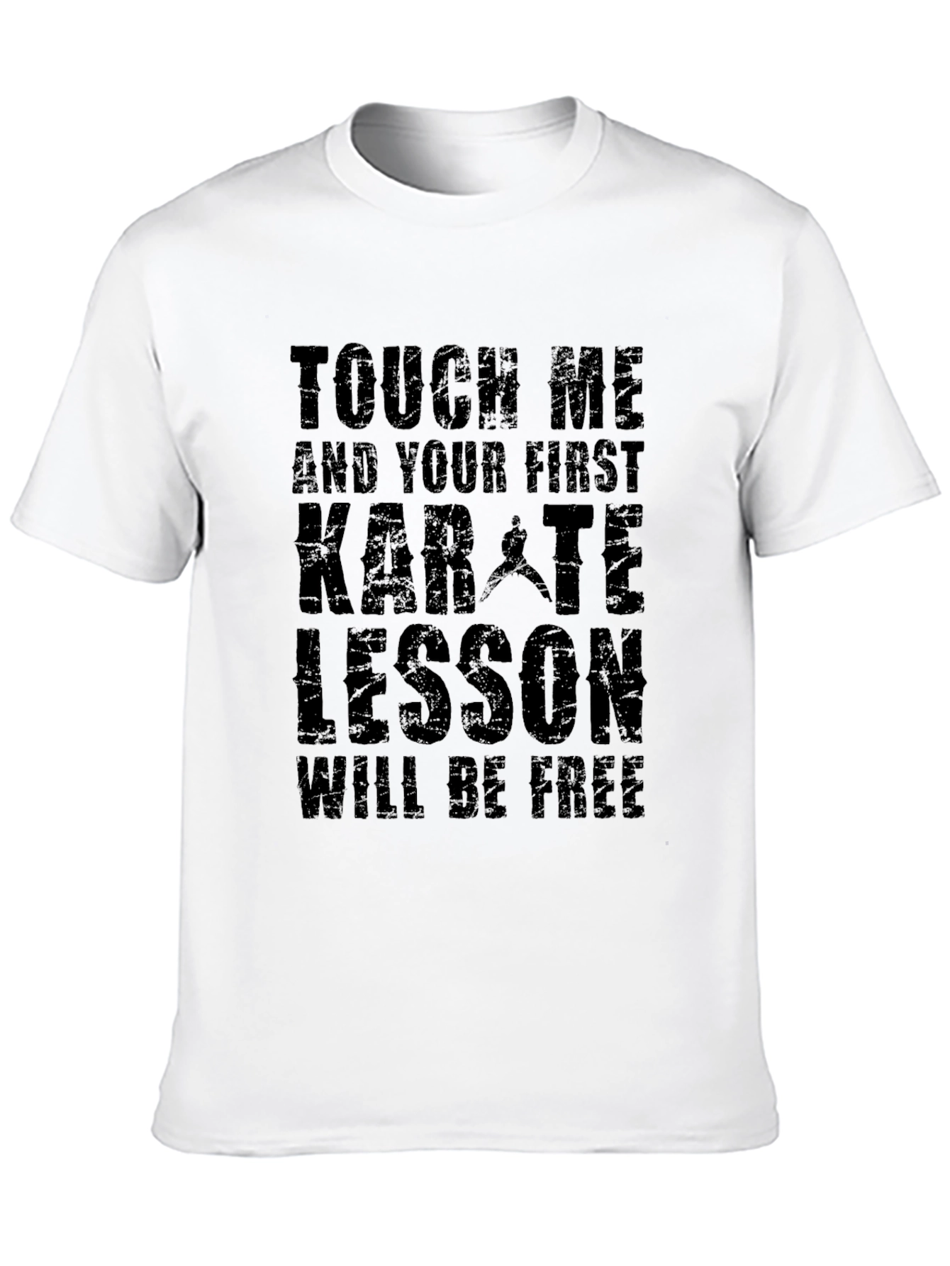 Black Touch Me Karate Lesson Free Graphic Tee view 10