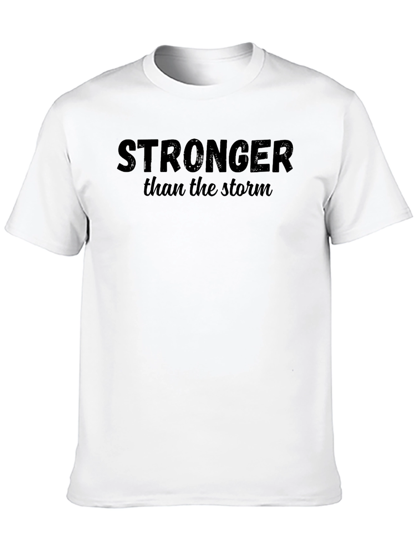Black Stronger Than The Storm Black T-Shirt view 10