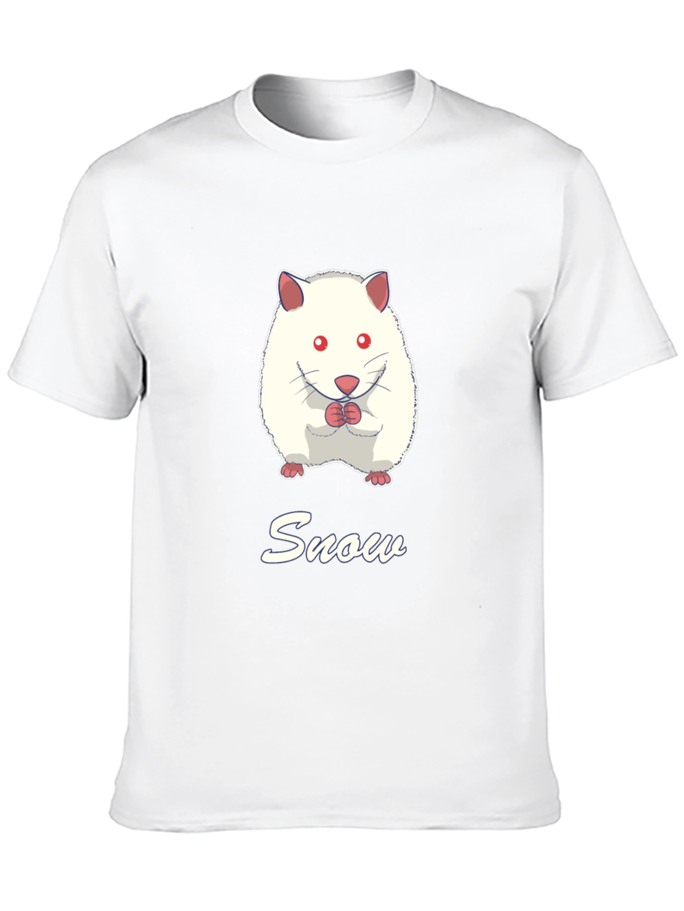 Black Snow Hamster Graphic Tee - Cute Pet T-Shirt view 10