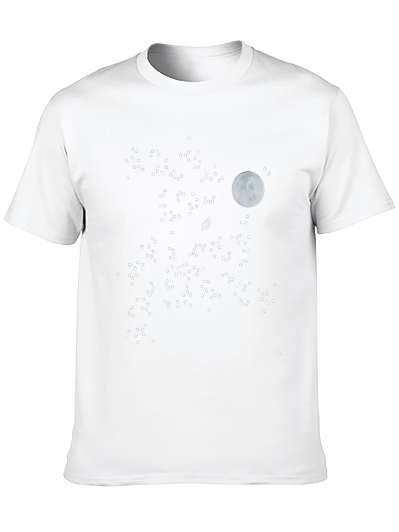 Black Starry Night T-Shirt - Moon & Stars Design view 10
