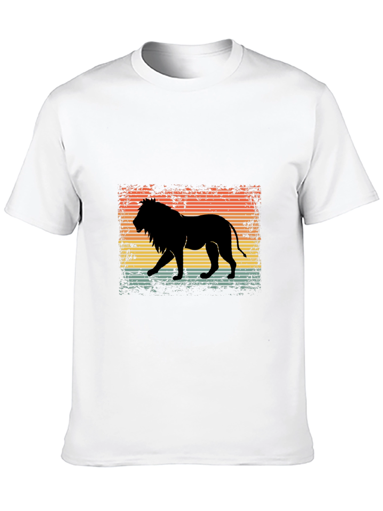 Black Retro Lion Graphic T-Shirt - Stylish Men's Tee view 10