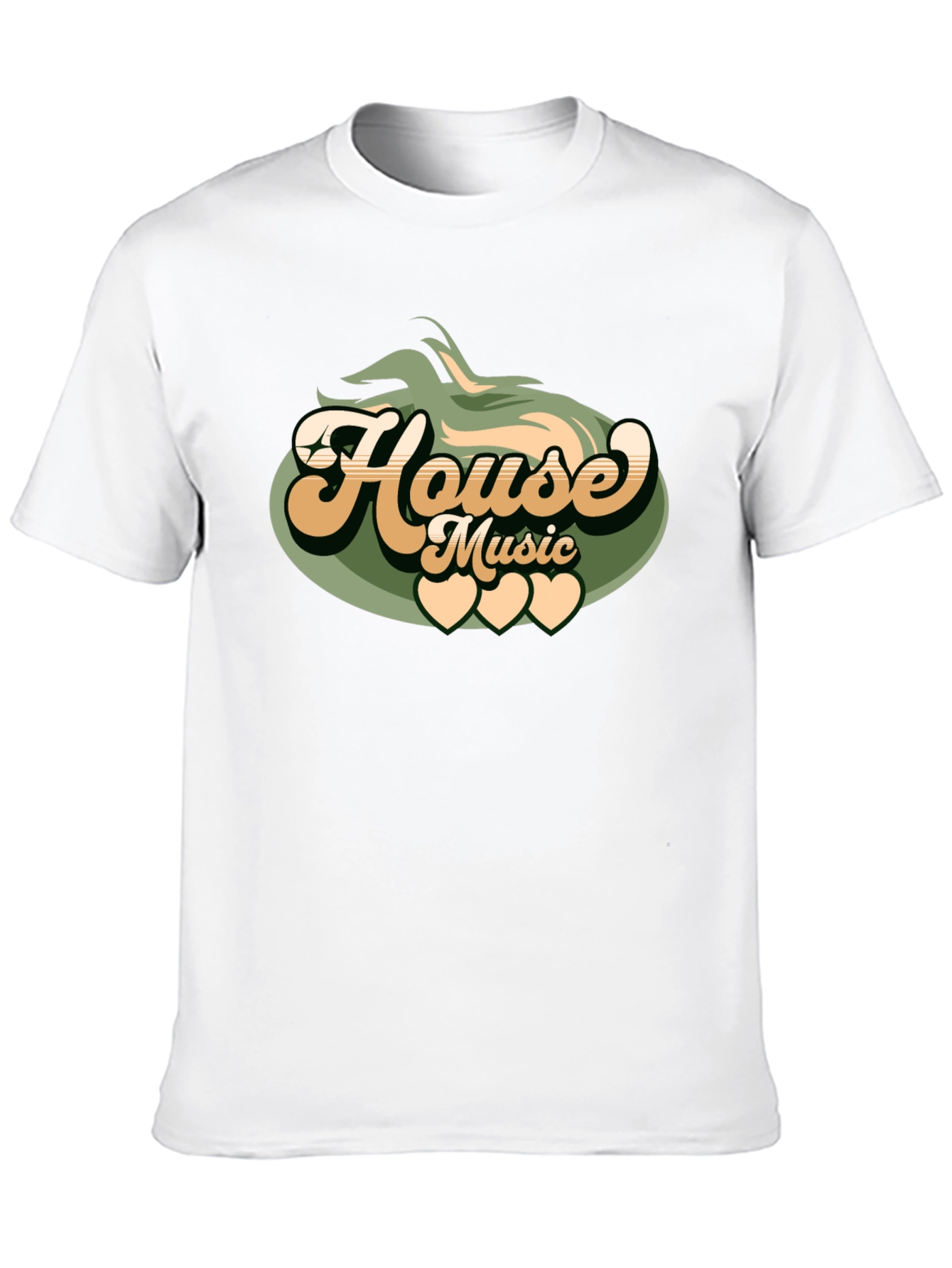 Black Retro House Music Graphic T-Shirt view 10
