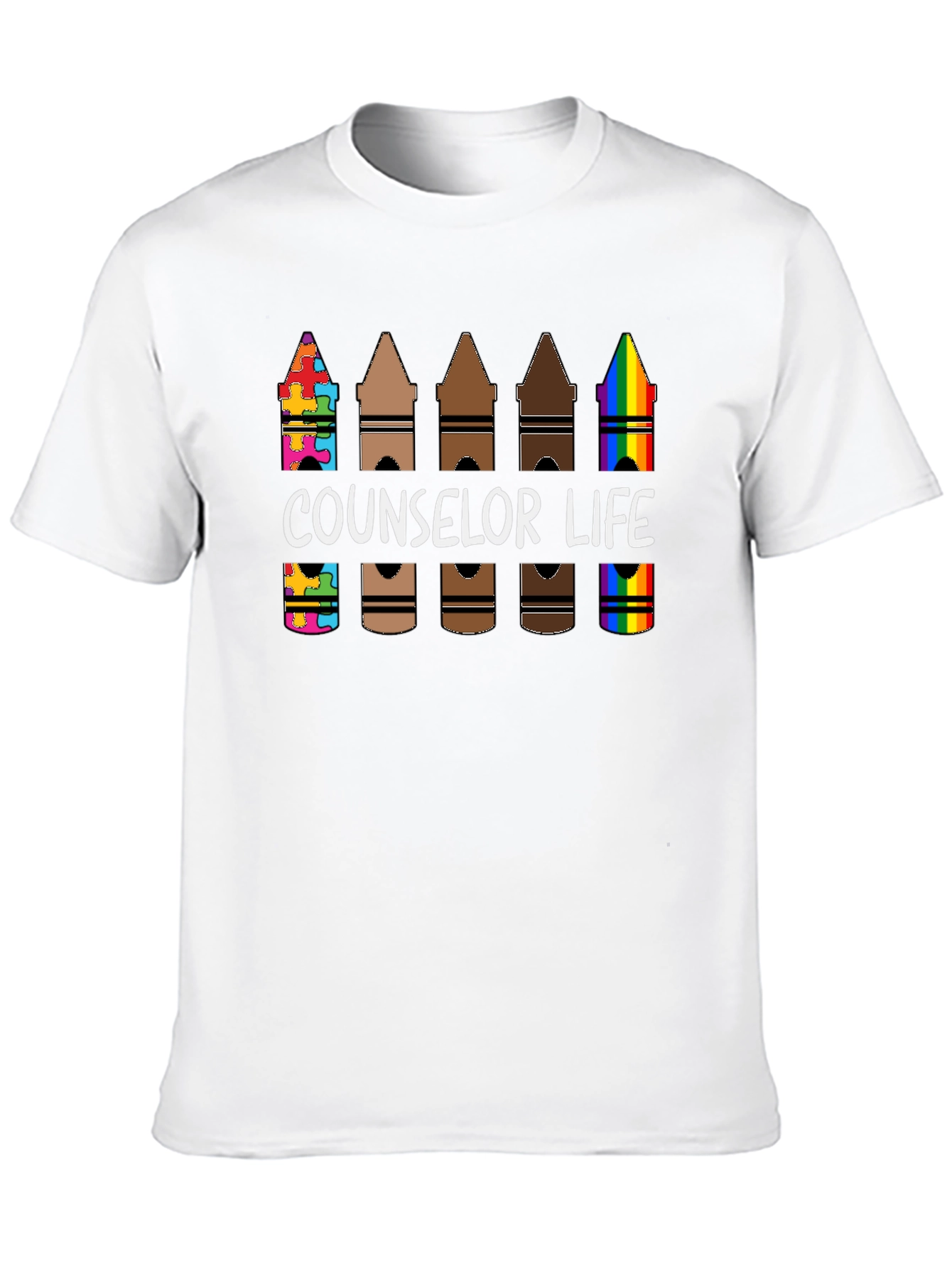 Black Counselor Life Crayon T-Shirt view 10