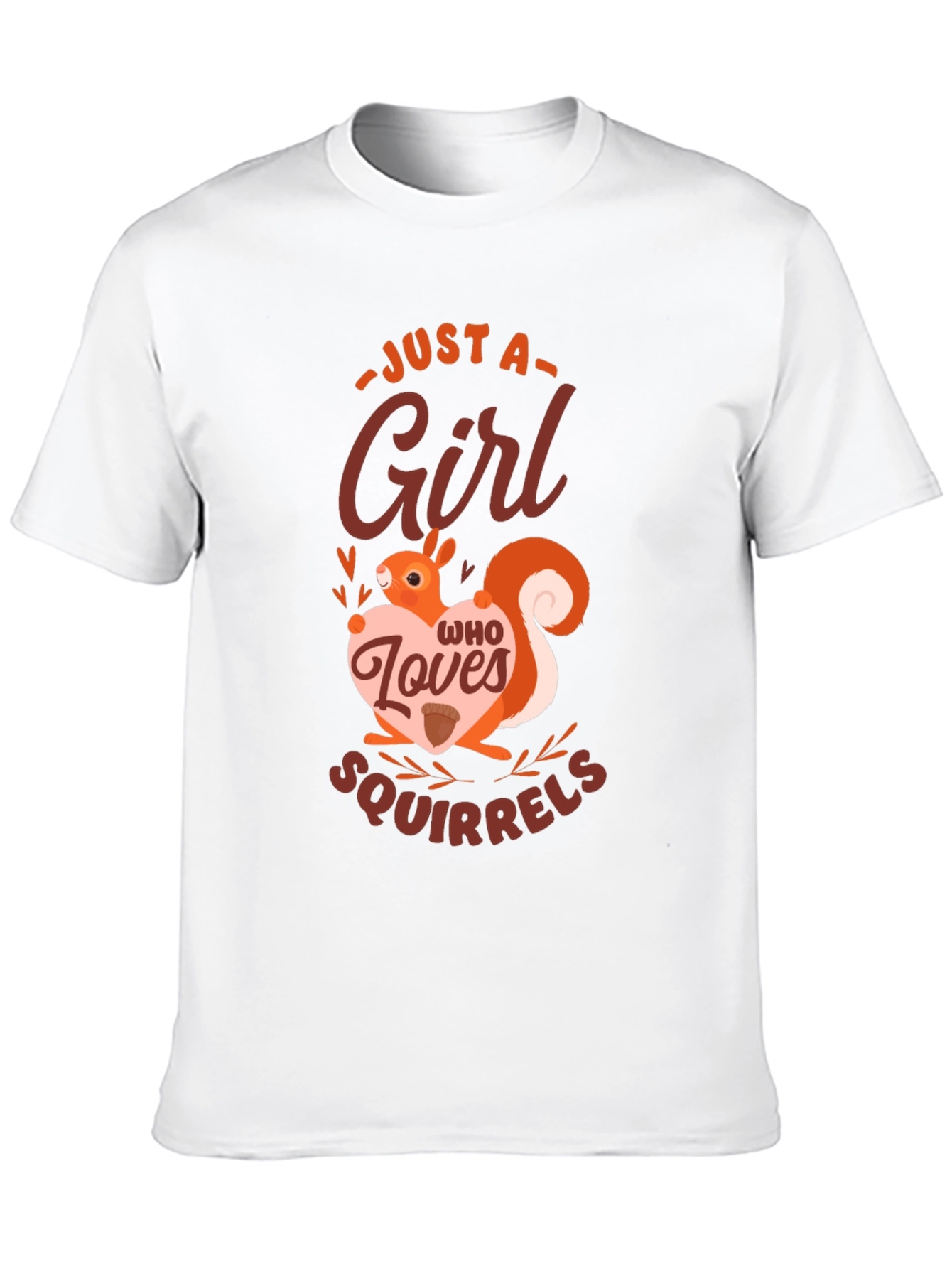 Black Just a Girl Who Loves Squirrels Graphic Tee view 10