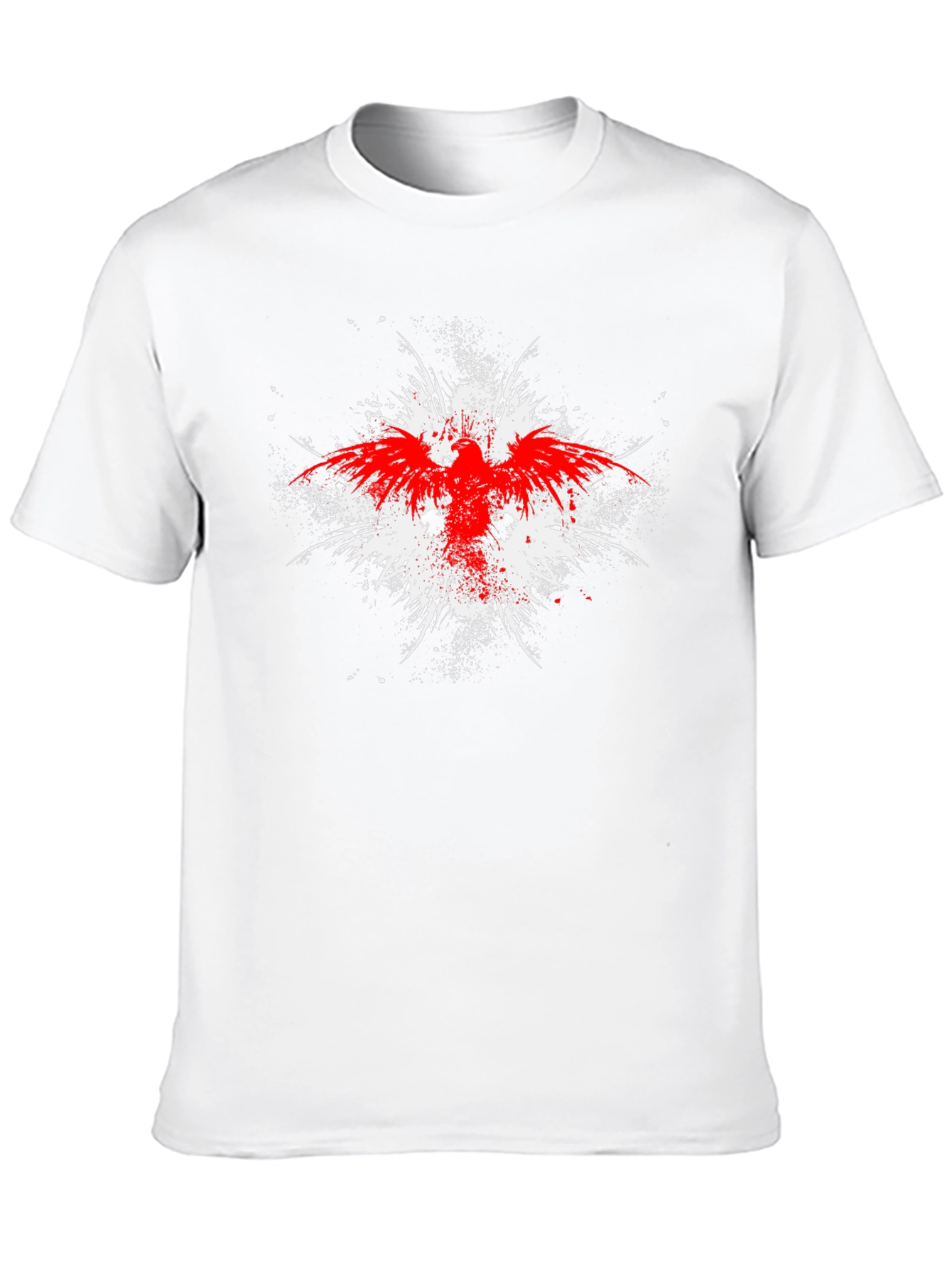 Black Red Eagle Graphic Black T-Shirt view 10
