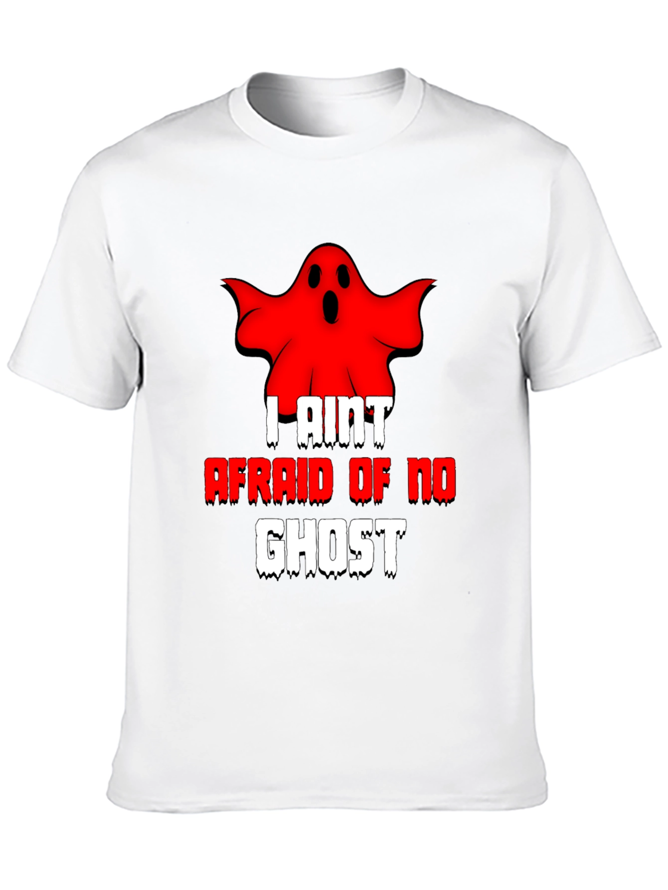 Black I Ain't Afraid of No Ghost T-Shirt - Black view 10