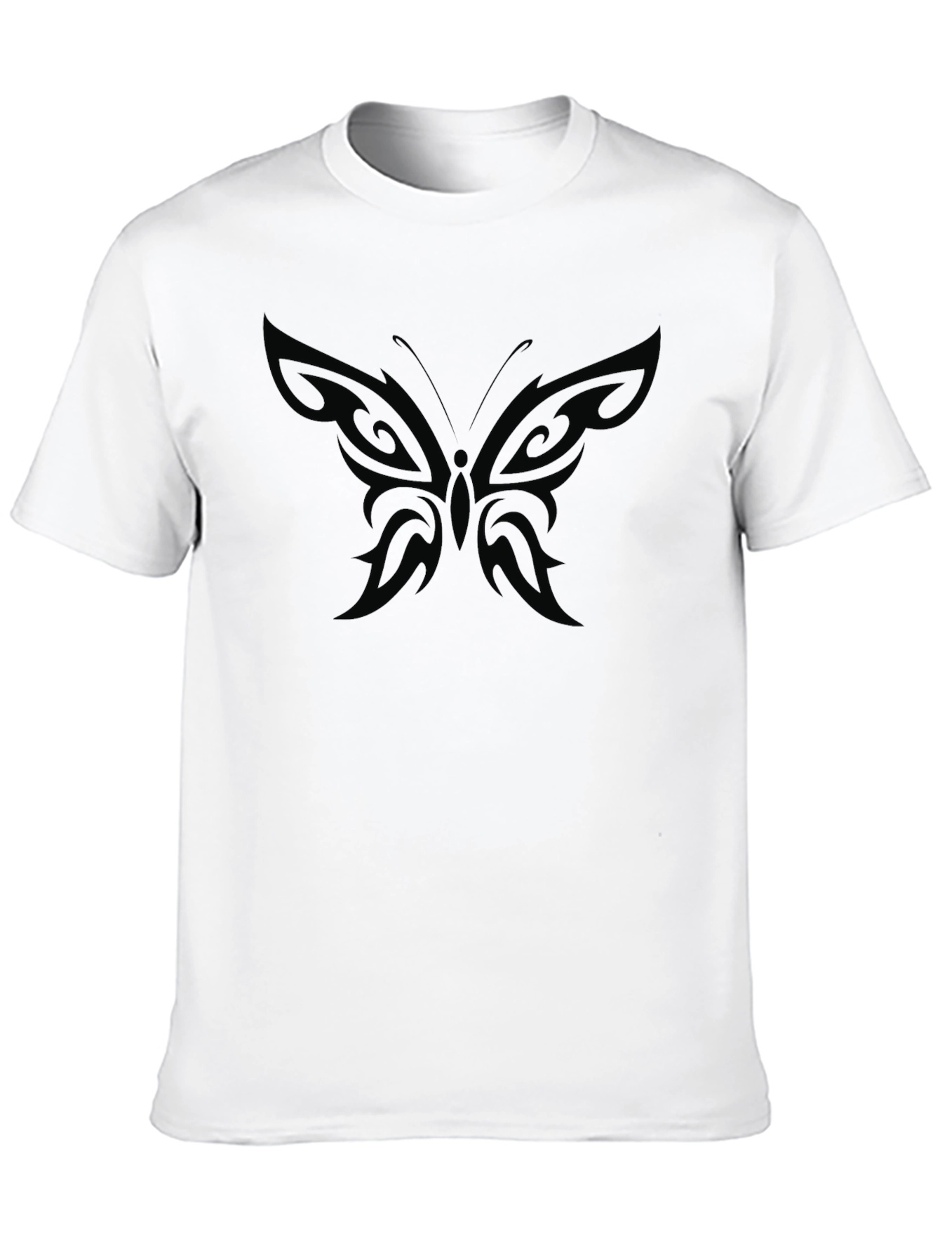 Black Butterfly Print Crew Neck T-Shirt view 10