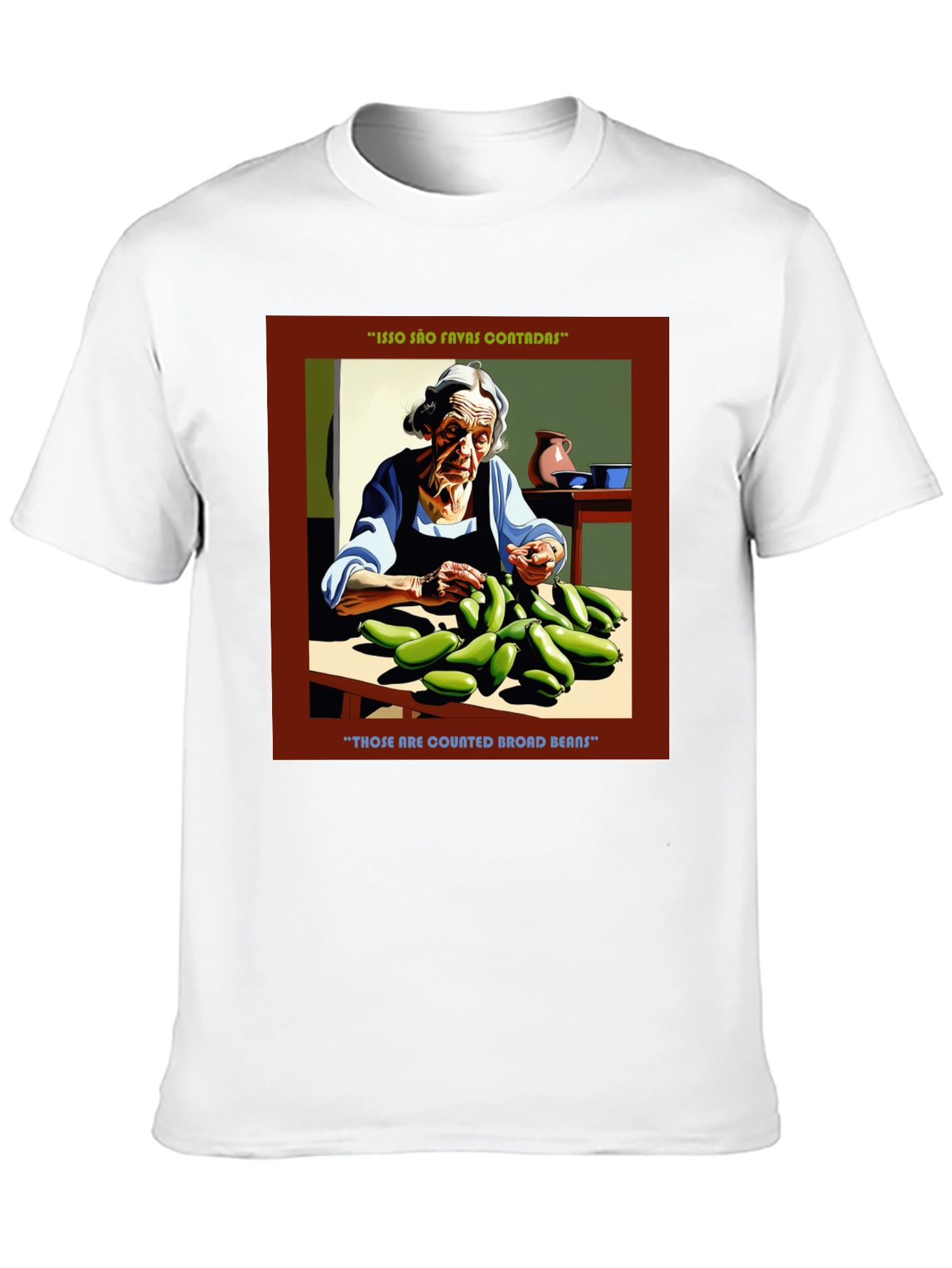 Black Broad Bean Graphic Tee - Quirky & Comfortable view 10