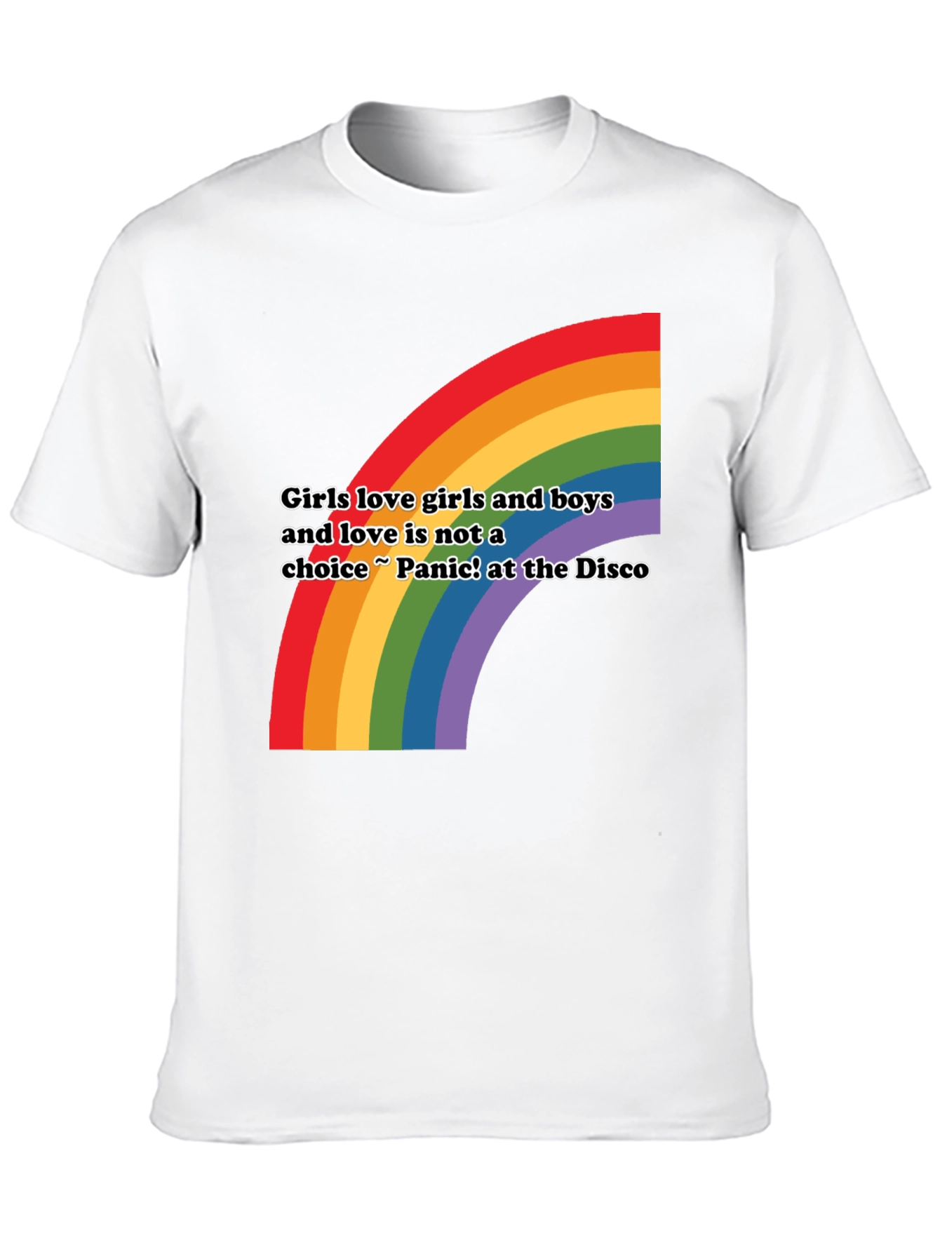Black Rainbow Love T-Shirt - Girls Love Girls and Boys LGBTQ+ Pride view 10