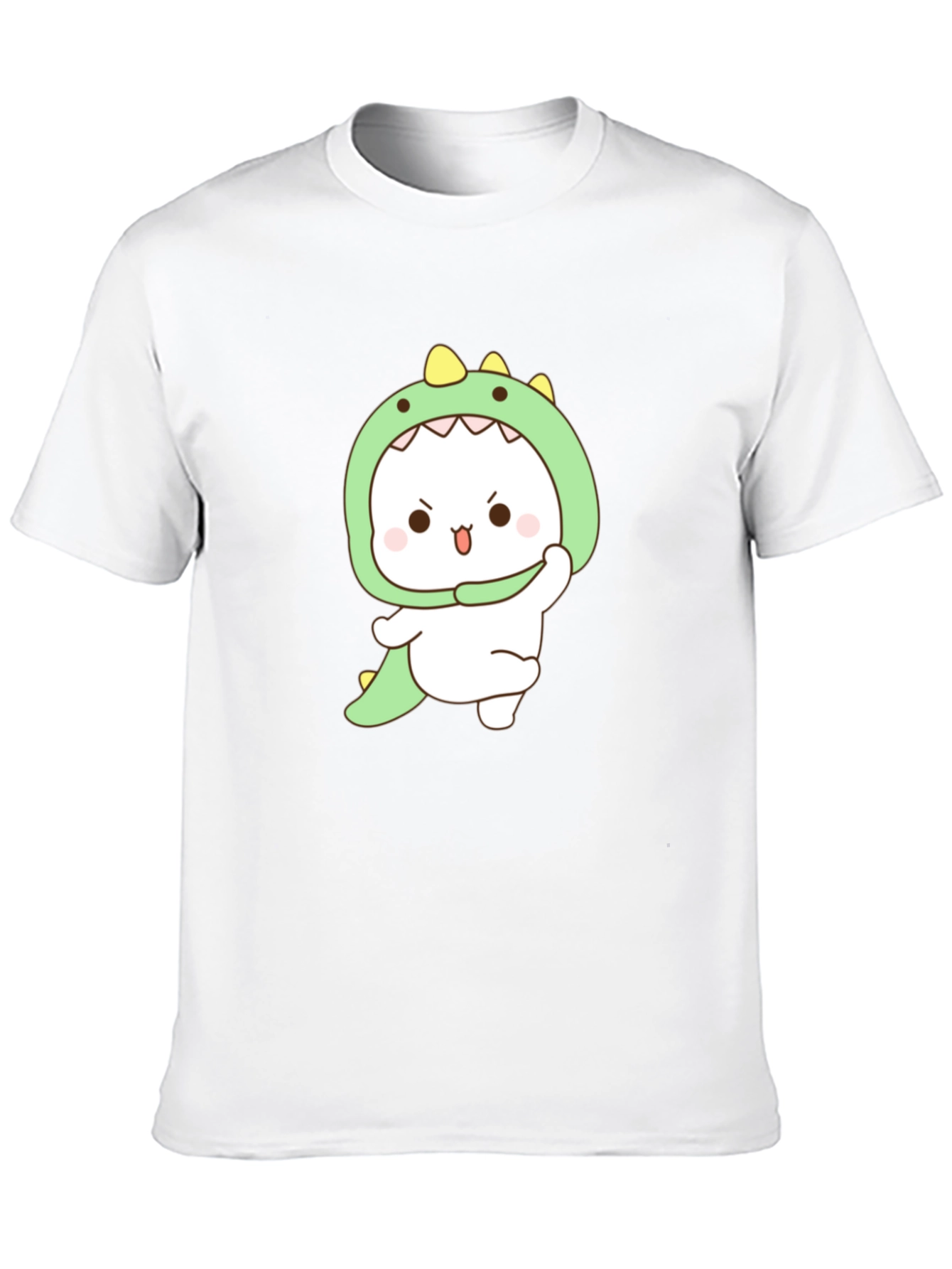 Black Cute Dinosaur Costume Graphic T-Shirt view 10