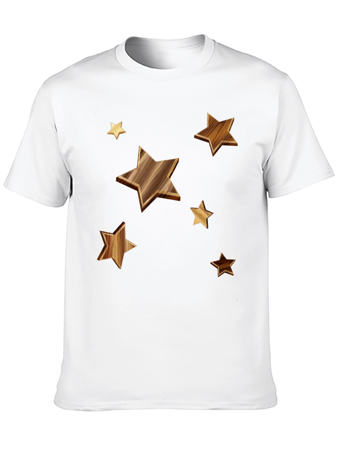 Black Starry Woodgrain Tee - Casual Cotton Comfort view 10