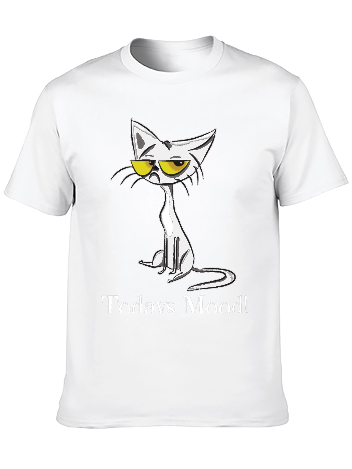 Black Grumpy Cat T-Shirt - Today's Mood Funny Tee view 10