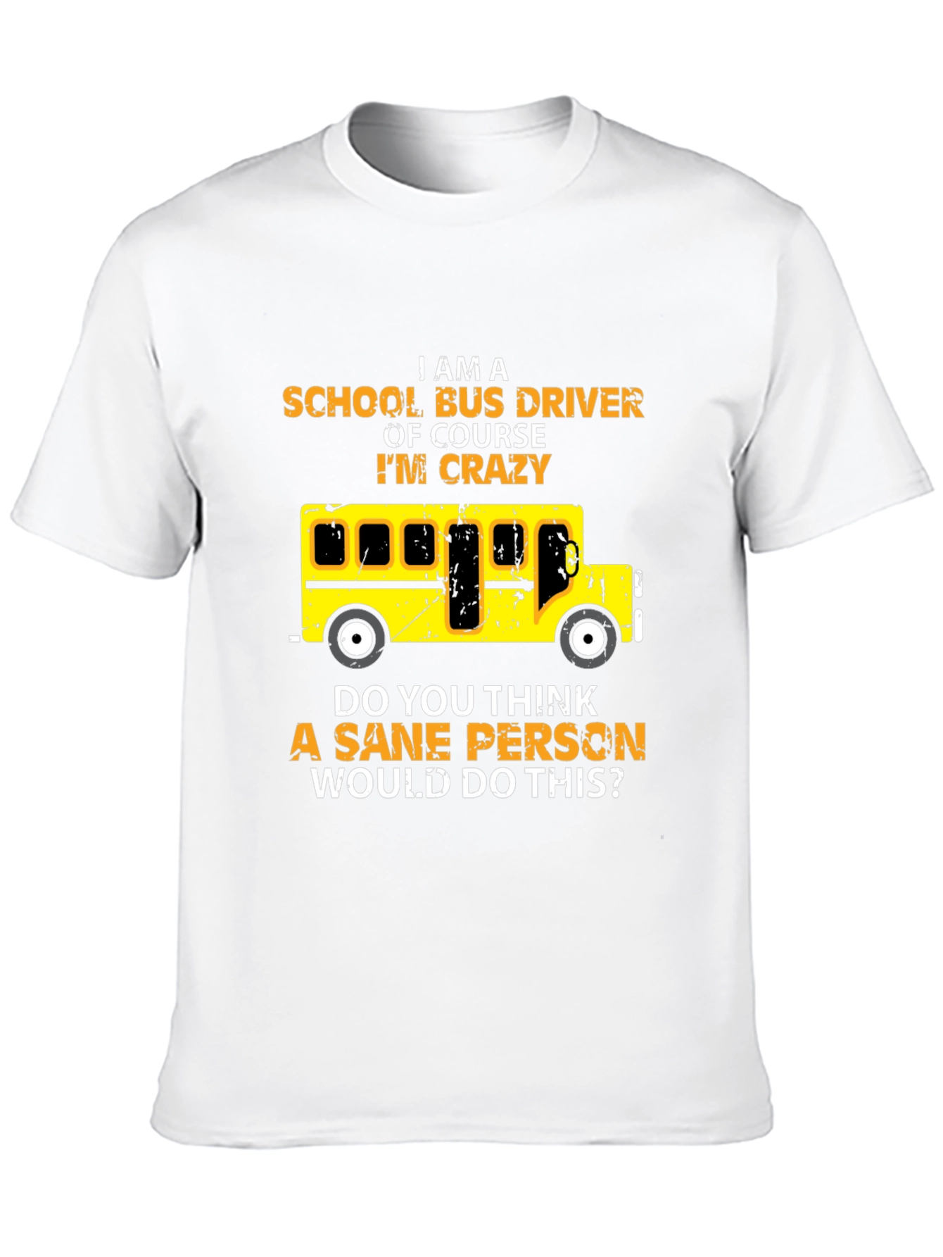 Black Crazy School Bus Driver T-Shirt view 10