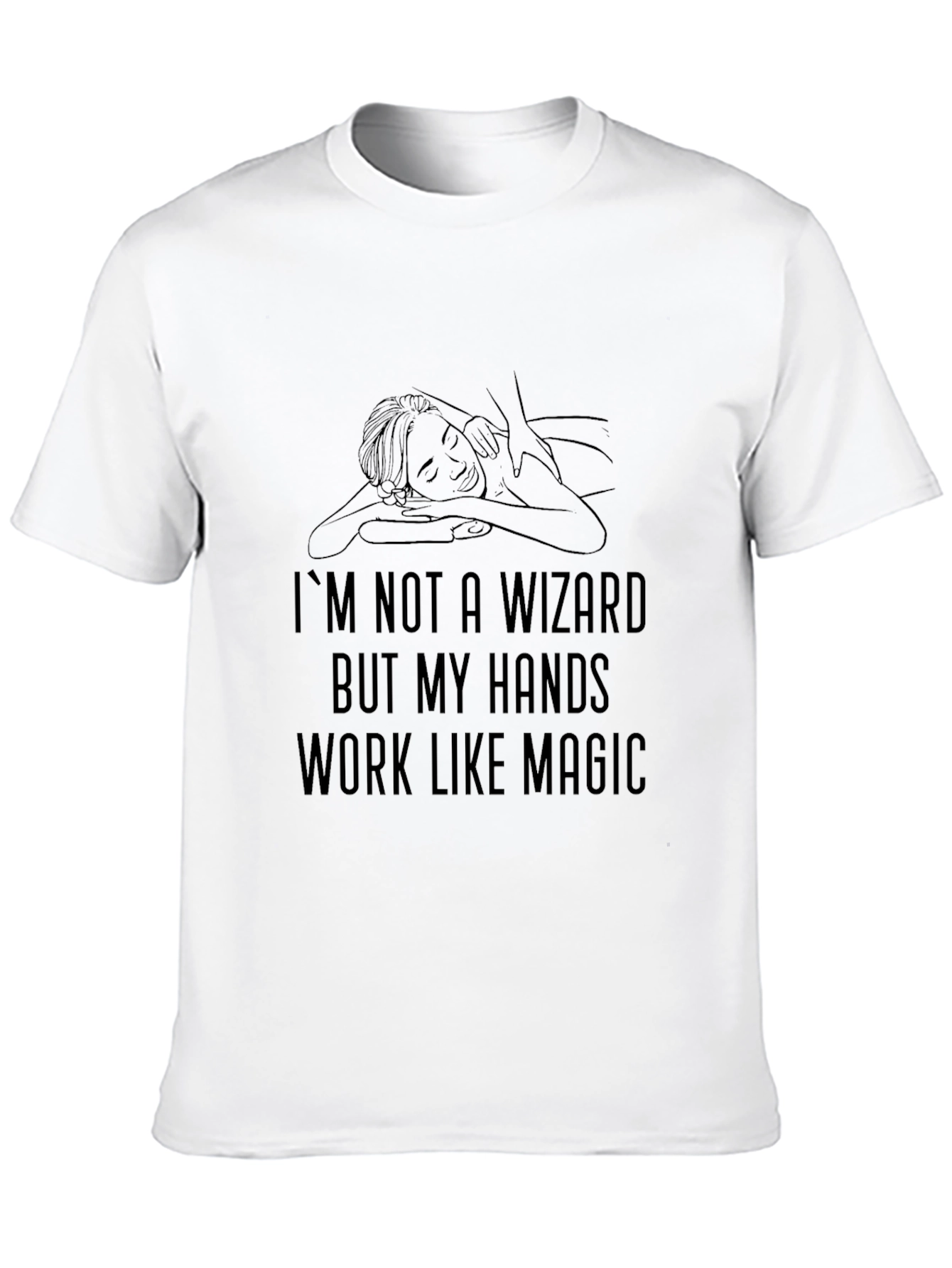 Black Wizard Hands Massage Therapist T-Shirt view 10