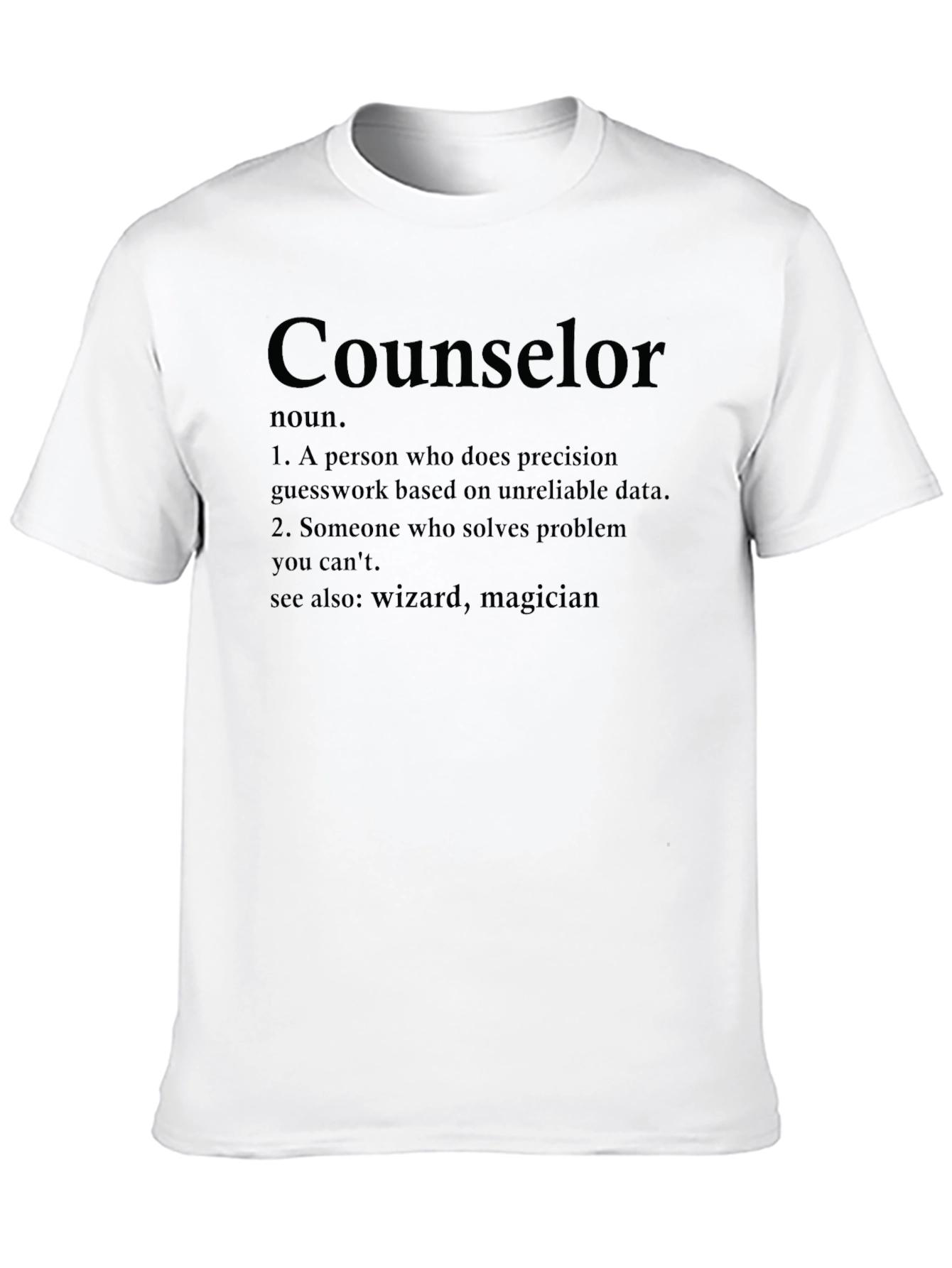 Counselor Definition Black T-Shirt - 10